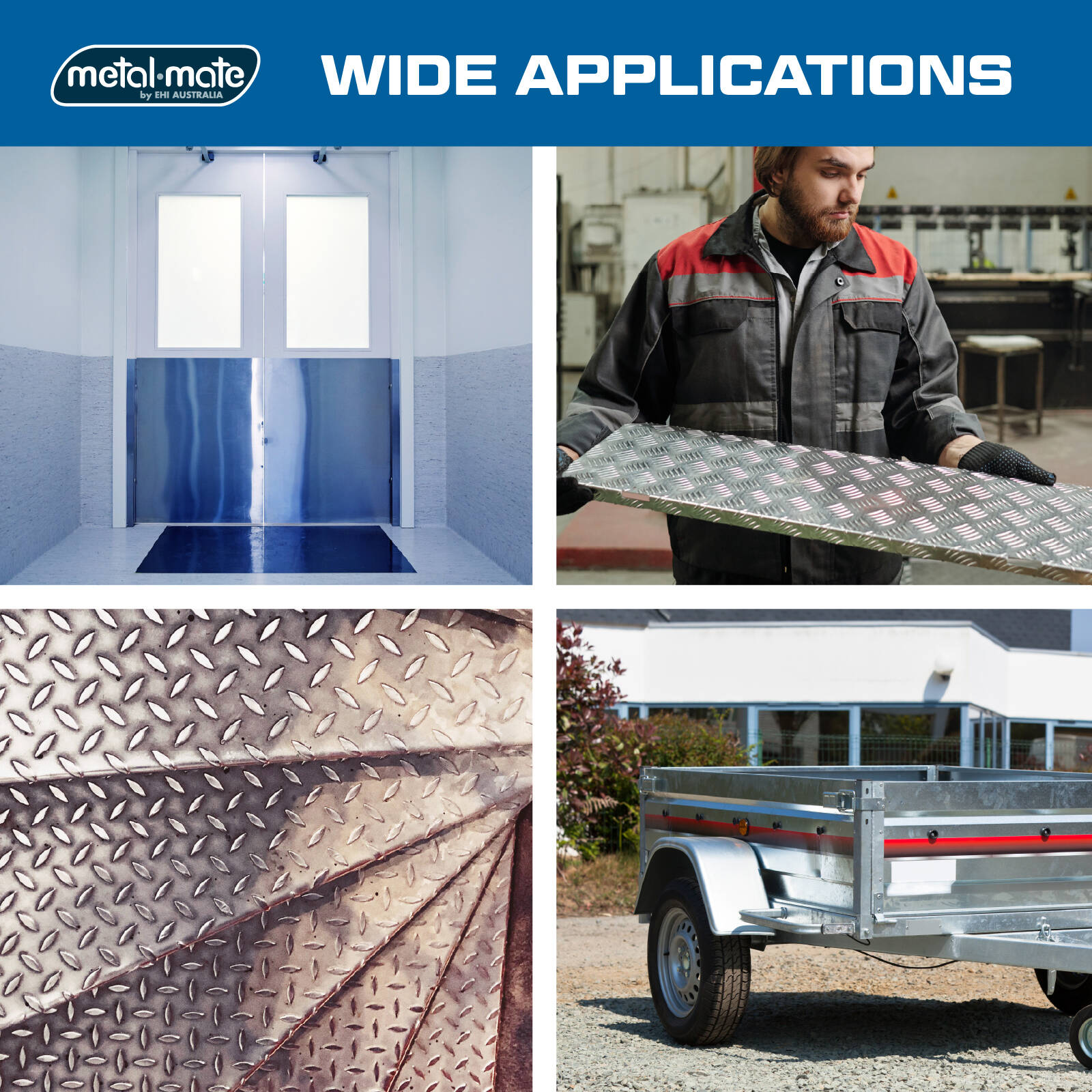 Metal Mate 600 x 900 x 2mm Aluminium Tread Plate