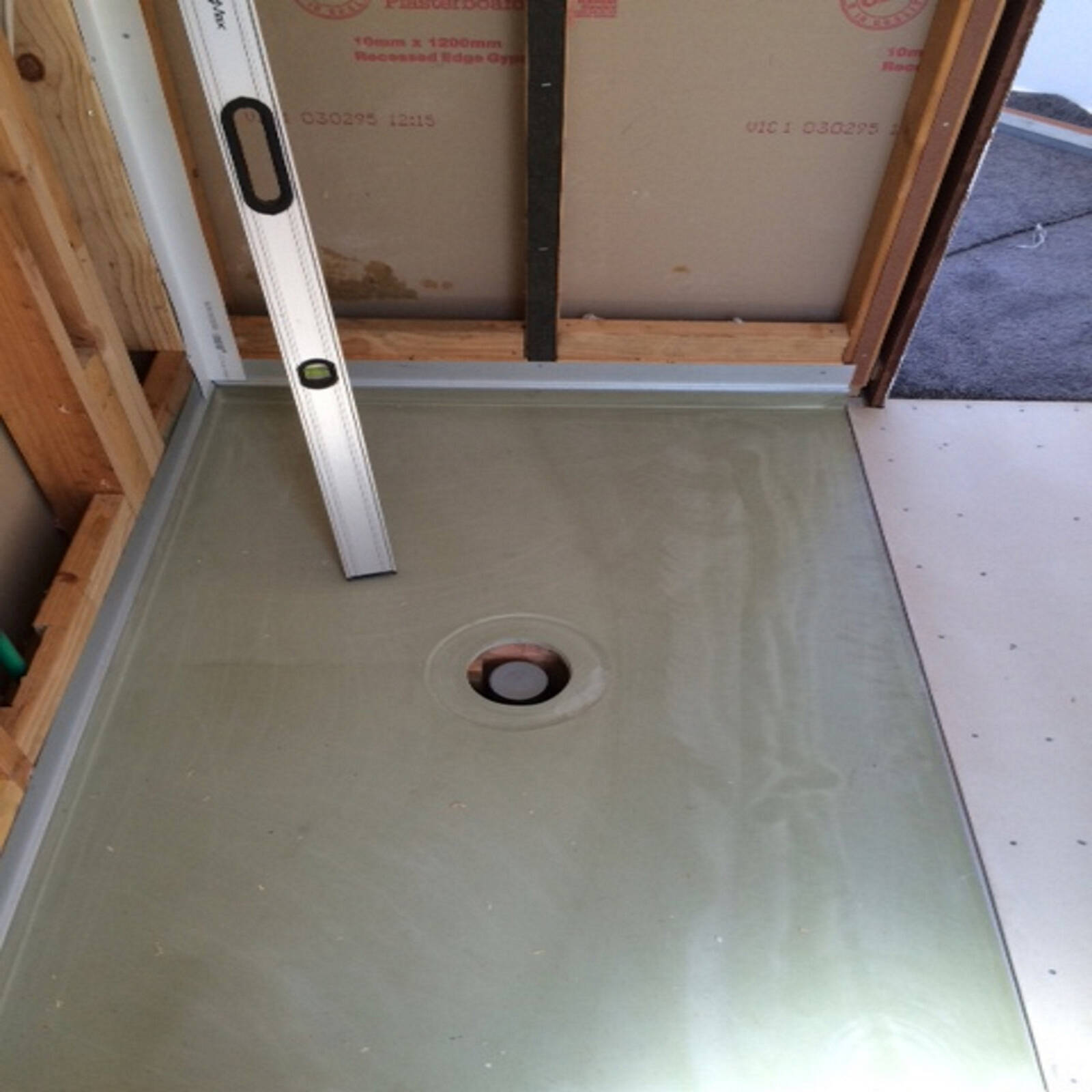Wet Area Solutions 1200 x 900mm Centre Outlet Shower Tile Over Tray