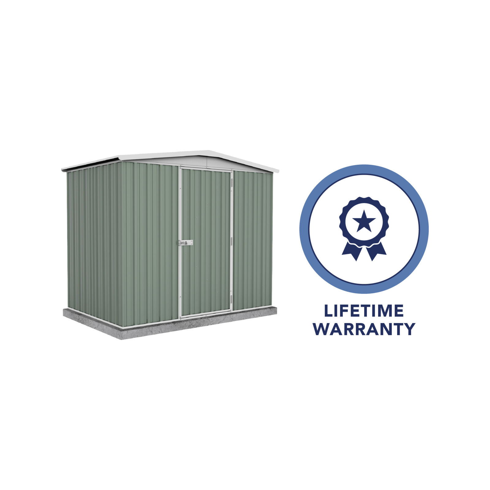 Absco Sheds 2.26 x 1.44 x 2.0m Pale Eucalypt Regent Single Door Garden Shed