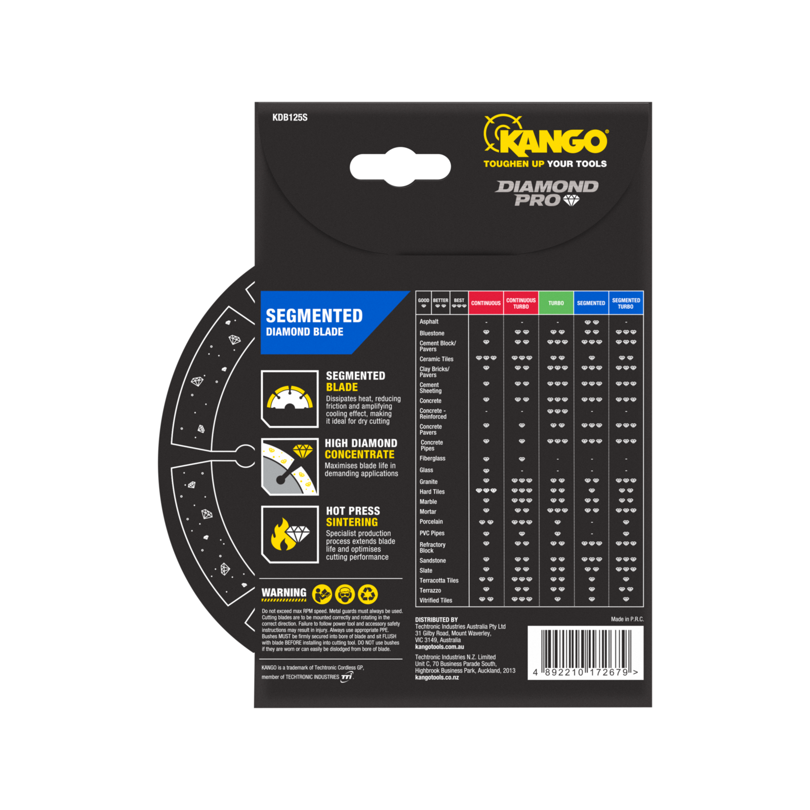 Kango 125mm Segmented Diamond Saw Blade 3 Kango 125mm Segmented Diamond Saw Blade