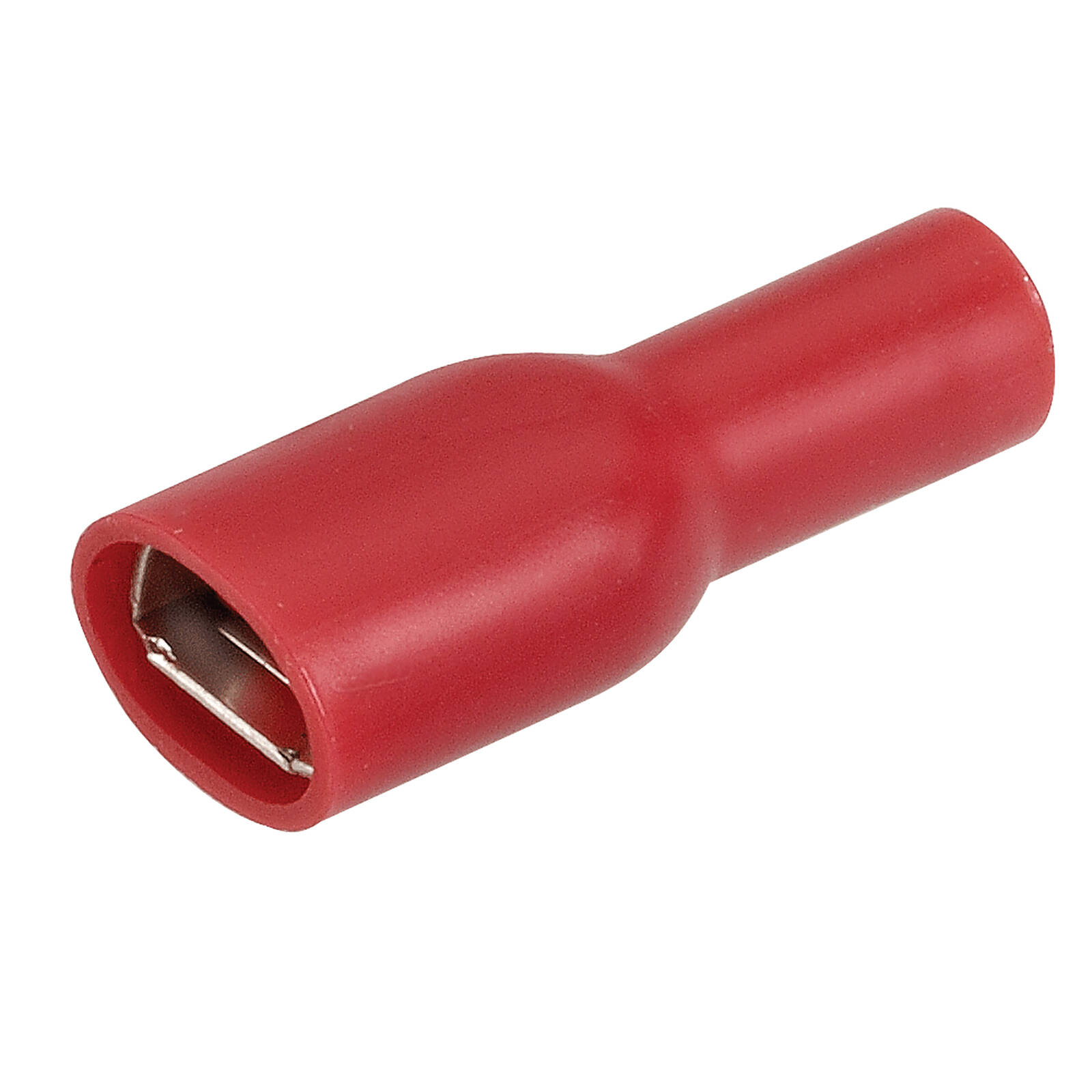 Narva 2.5-3 / 6.3 x 0.8mm 1/4" Red Double Crimped Flared Vinyl Fully Insulated Female Blade Terminal - 10 Pack