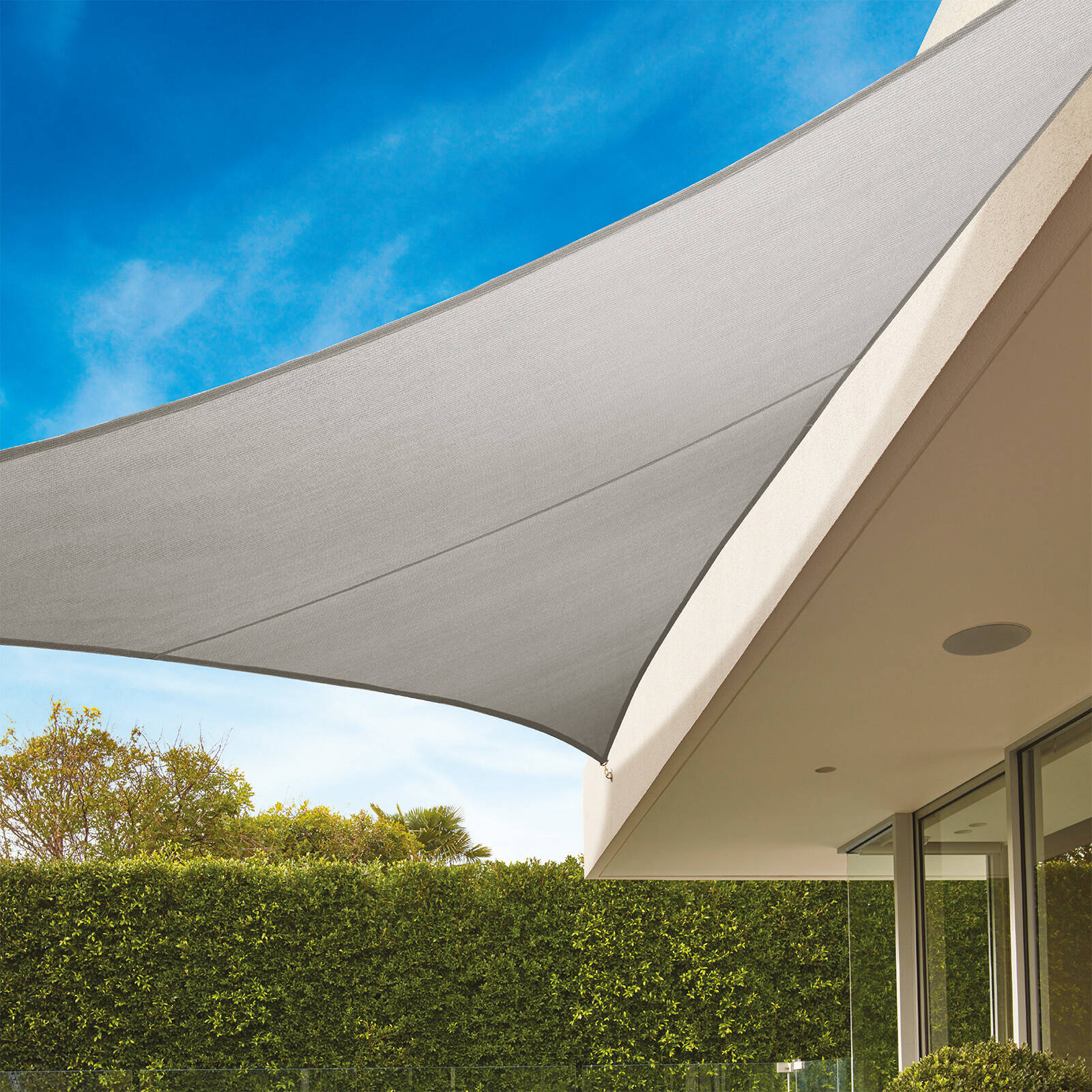 Coolaroo 5 x 5m Stone Triangle Commercial Grade Shade Sail