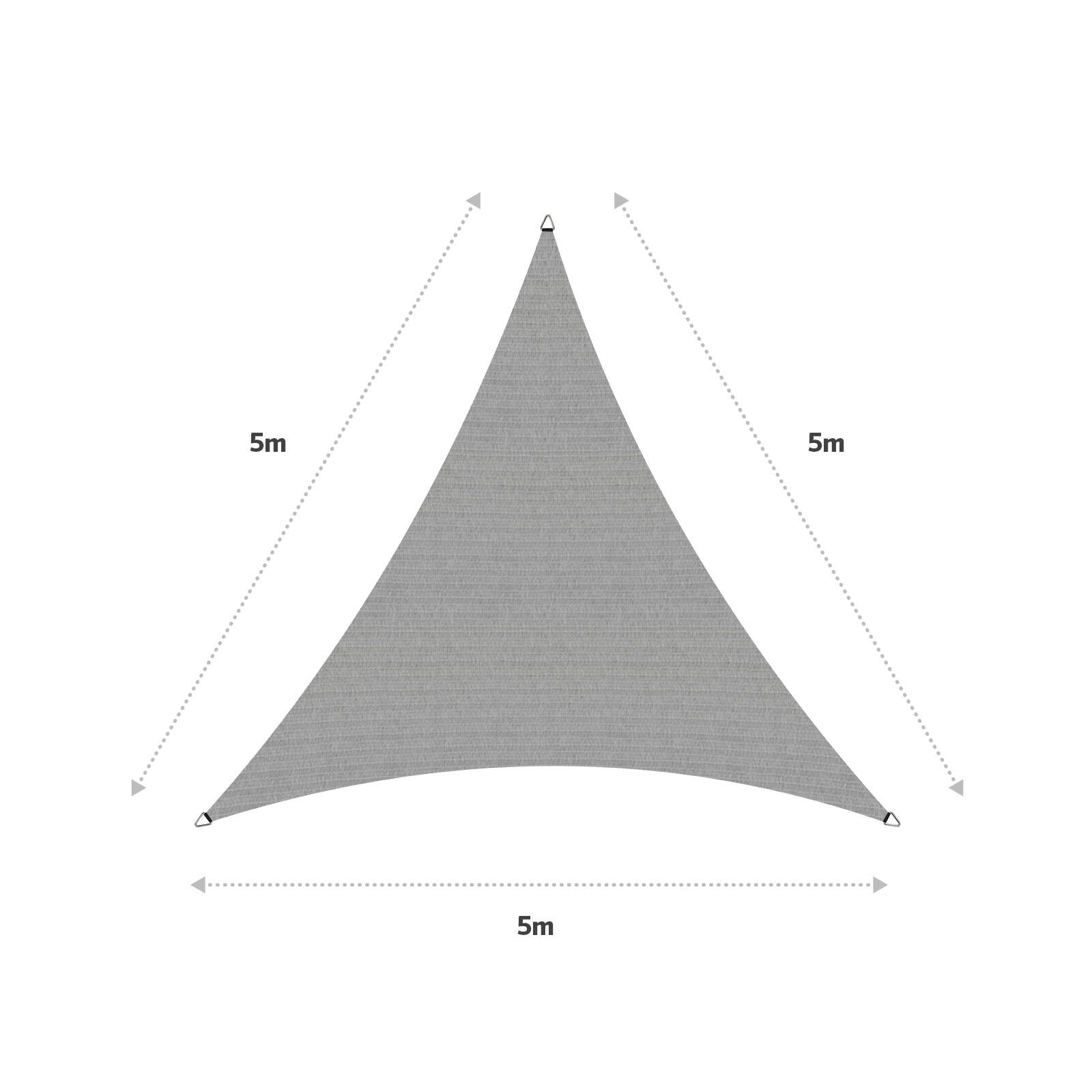 Coolaroo 5 x 5m Stone Triangle Commercial Grade Shade Sail 3 Coolaroo 5 x 5m Stone Triangle Commercial Grade Shade Sail