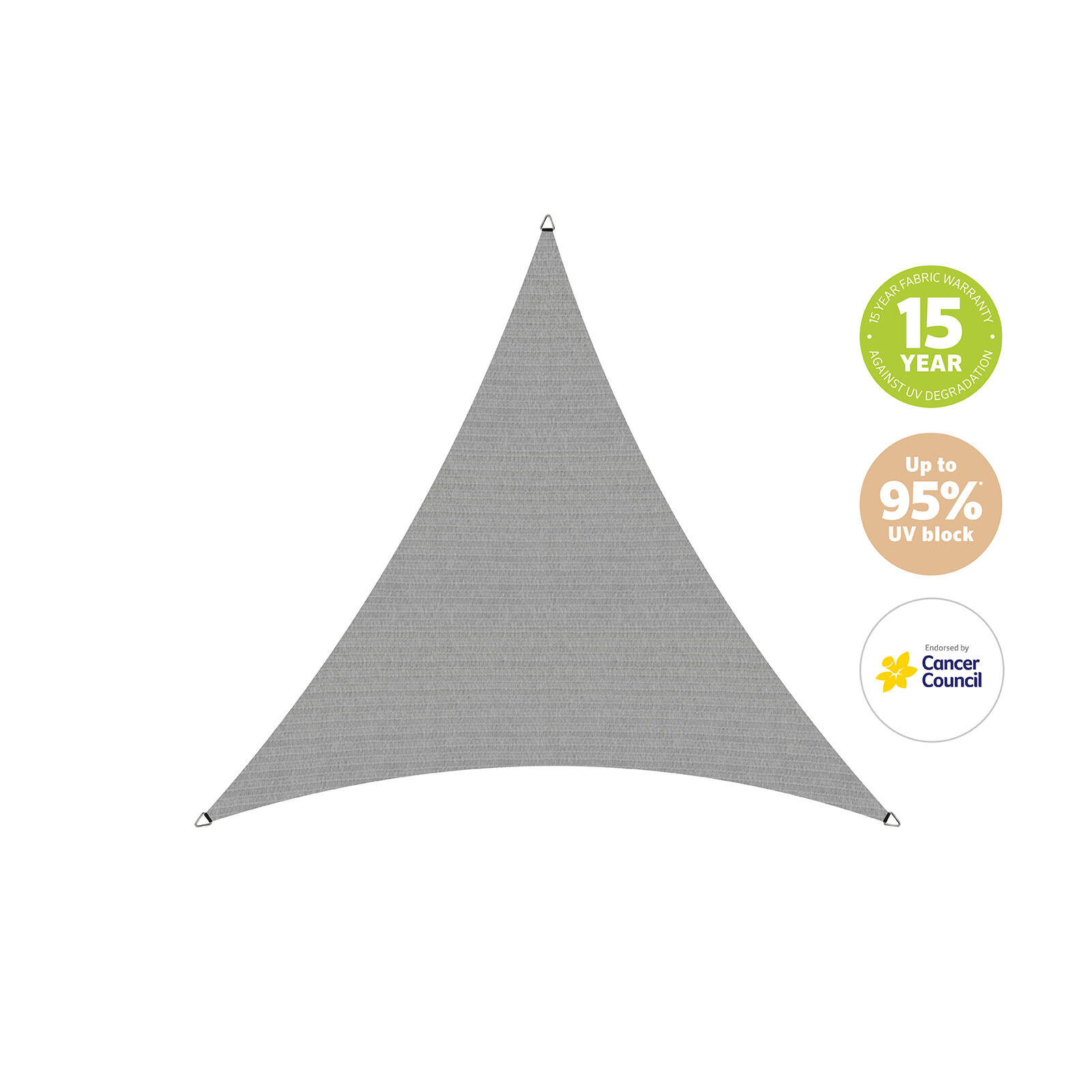 Coolaroo 5 x 5m Stone Triangle Commercial Grade Shade Sail 4 Coolaroo 5 x 5m Stone Triangle Commercial Grade Shade Sail