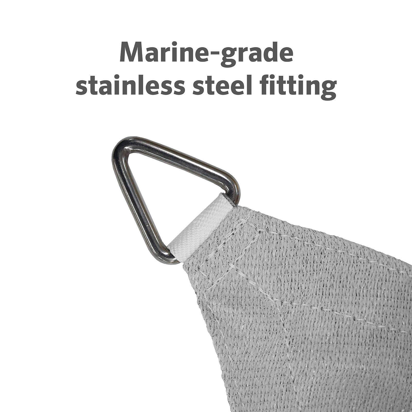 Coolaroo 5 x 5m Stone Triangle Commercial Grade Shade Sail 6 Coolaroo 5 x 5m Stone Triangle Commercial Grade Shade Sail