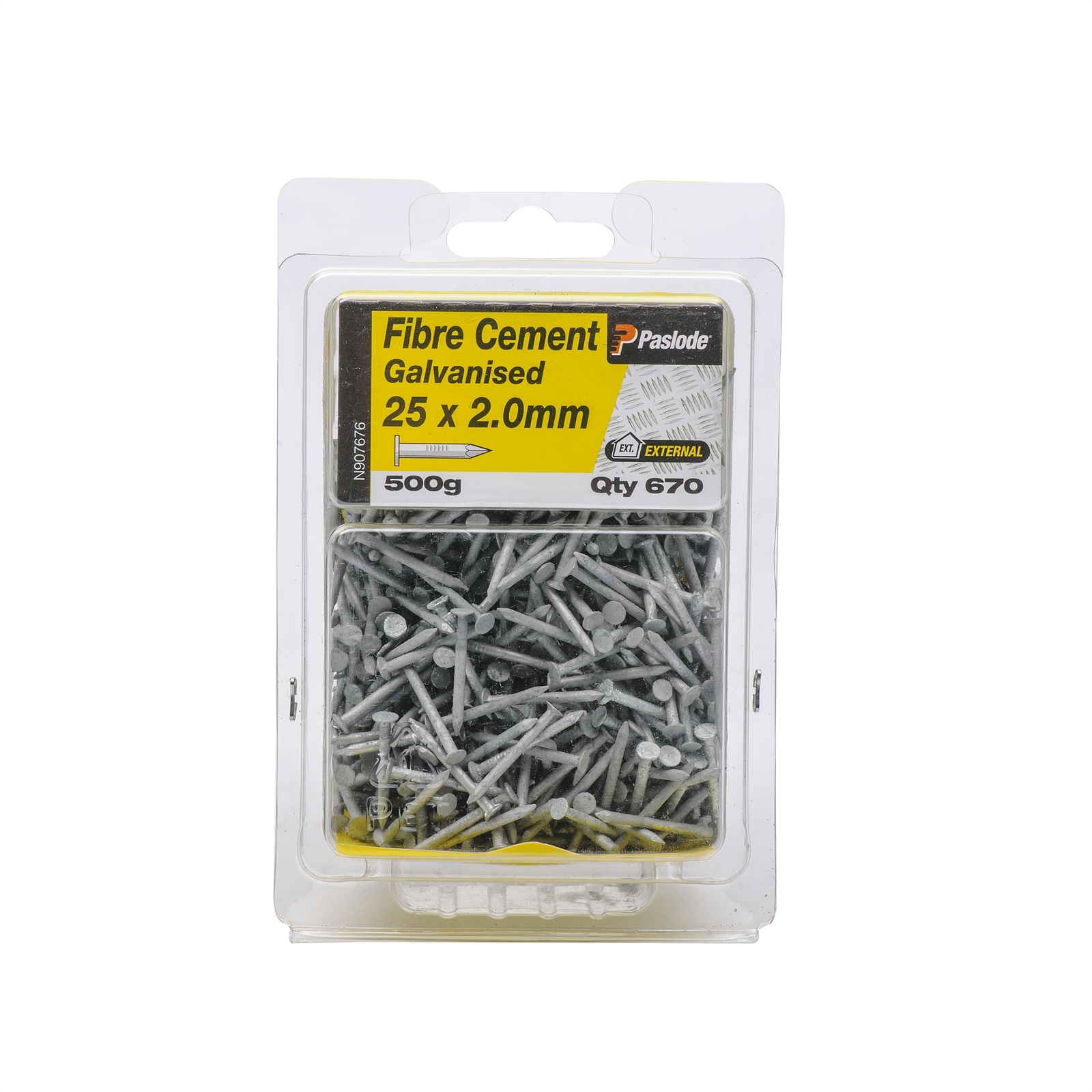 Paslode 25 x 2.0mm 500g Galvanised Fibre Cement Nails - 670 Pack