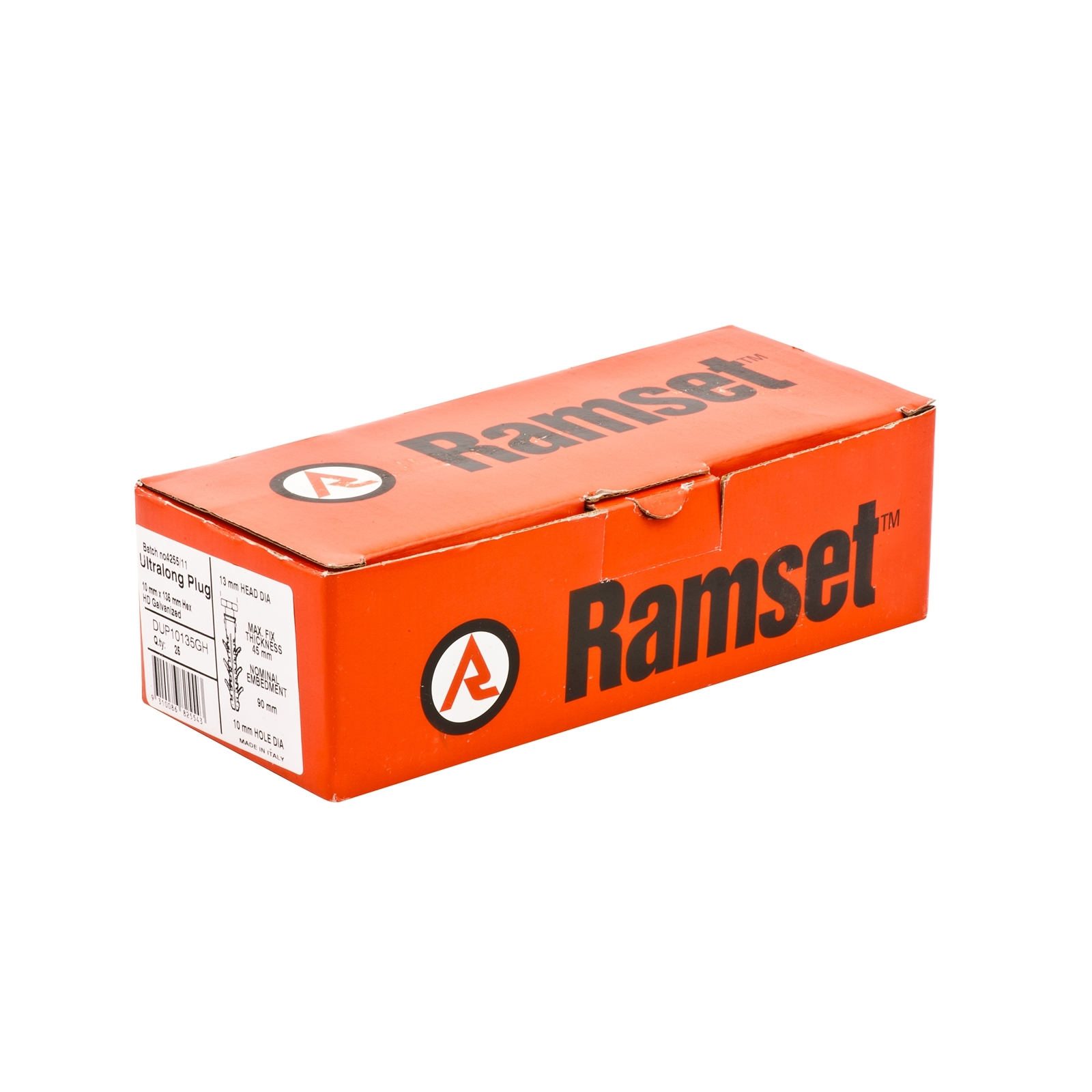 Ramset 10 x 135mm Galvanised Ultra Long Hex Head RamPlug - 25 Pack