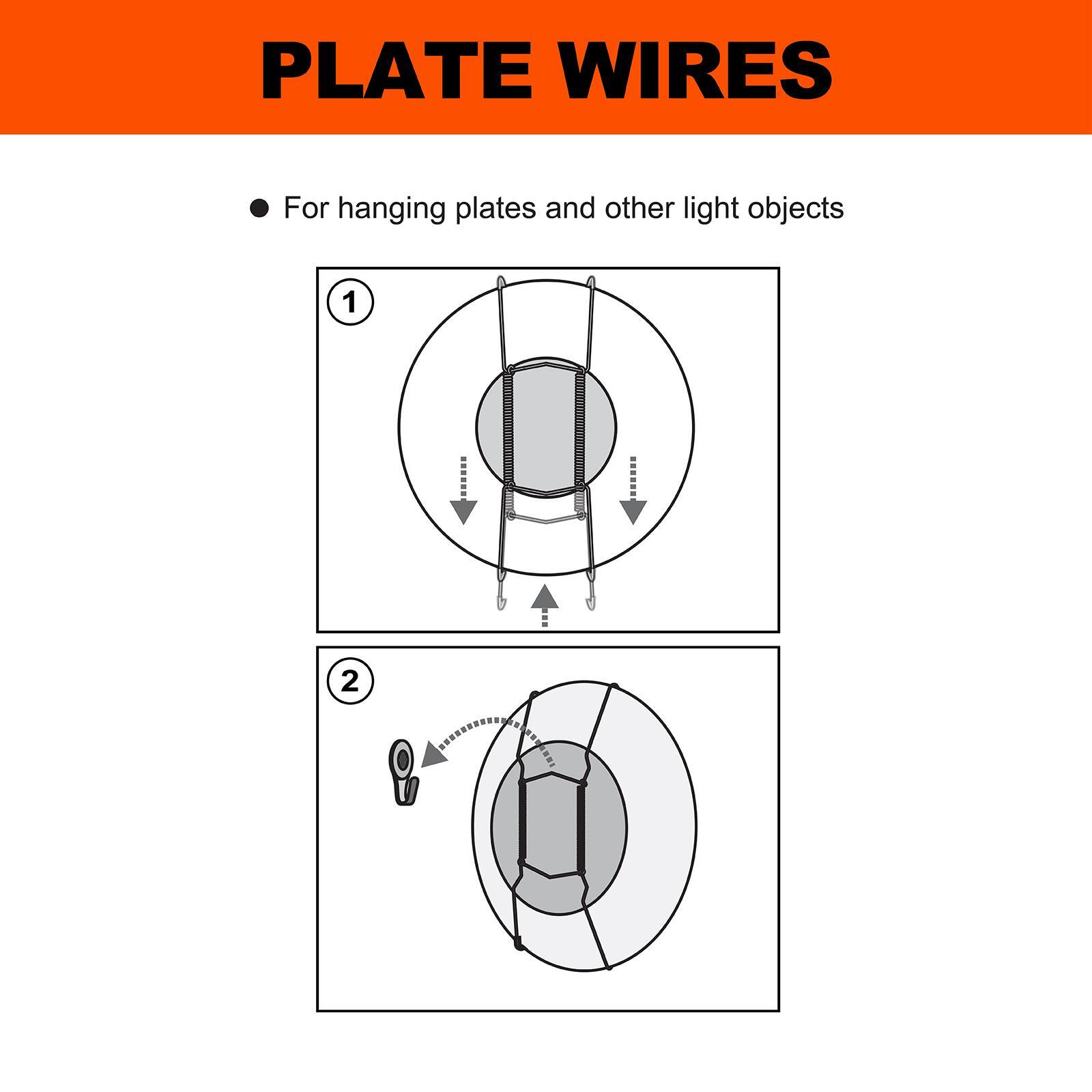 Everhang 25 - 36cm Brass Plated Hanging Plate Wires