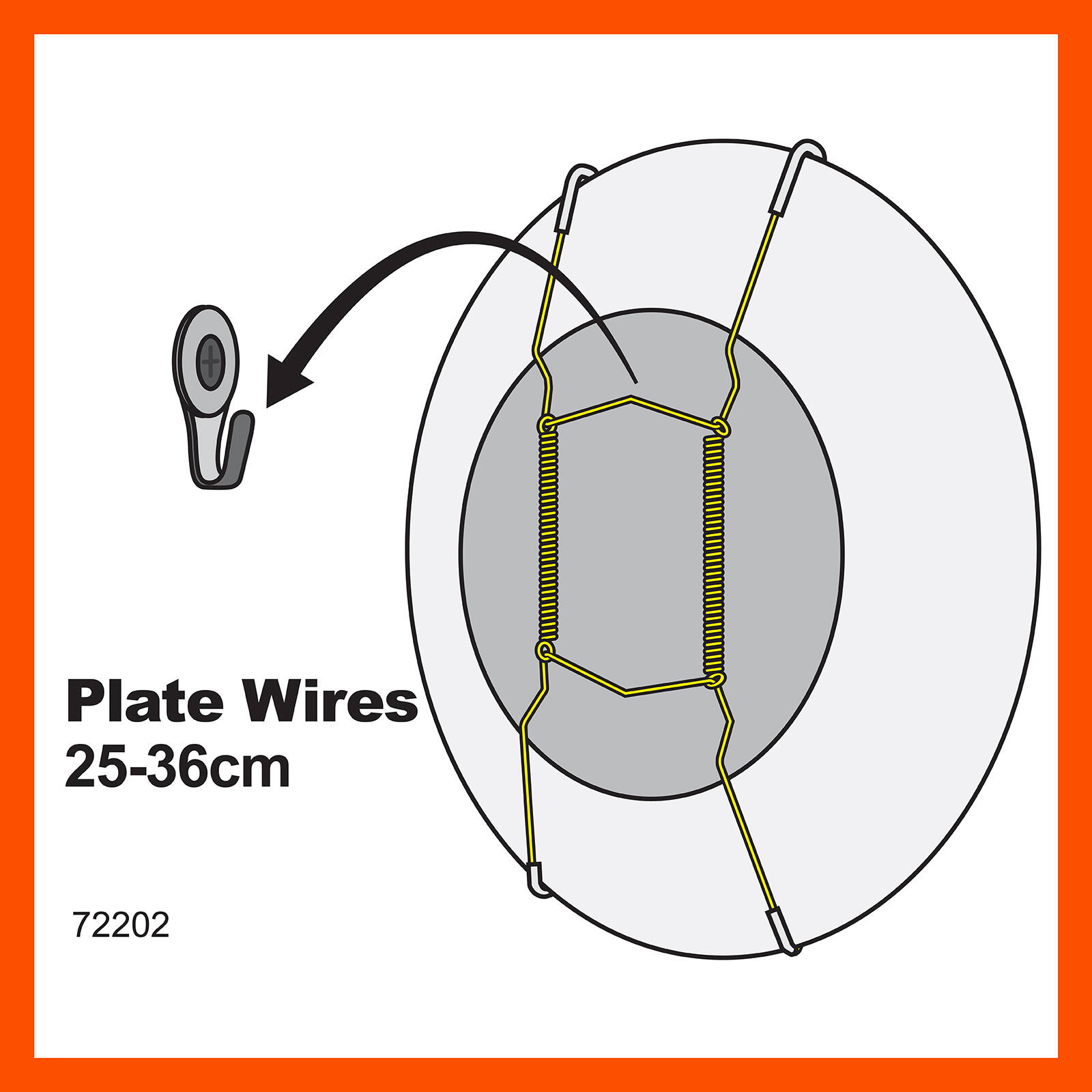Everhang 25 - 36cm Brass Plated Hanging Plate Wires 3 Everhang 25 - 36cm Brass Plated Hanging Plate Wires