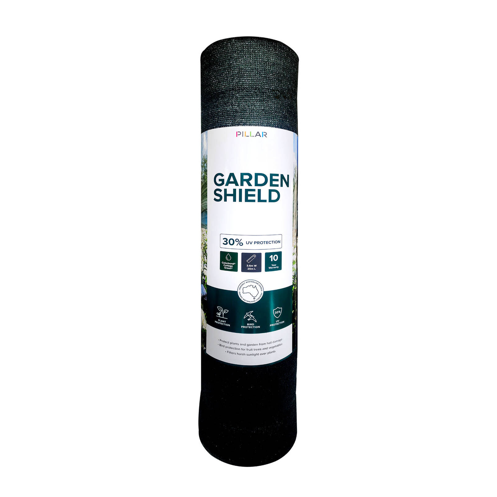 Pillar 3.66 x 20m Green 30% Shade Cloth