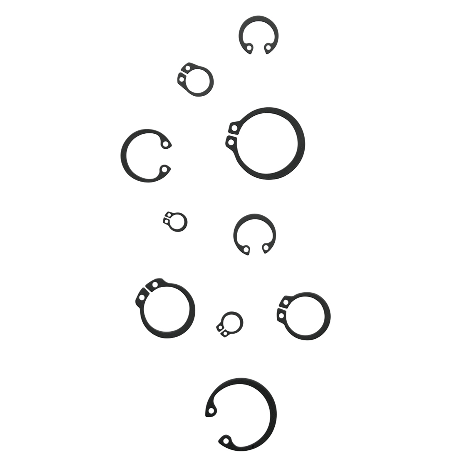 Pinnacle Black Assorted Circlips - 21 Pack