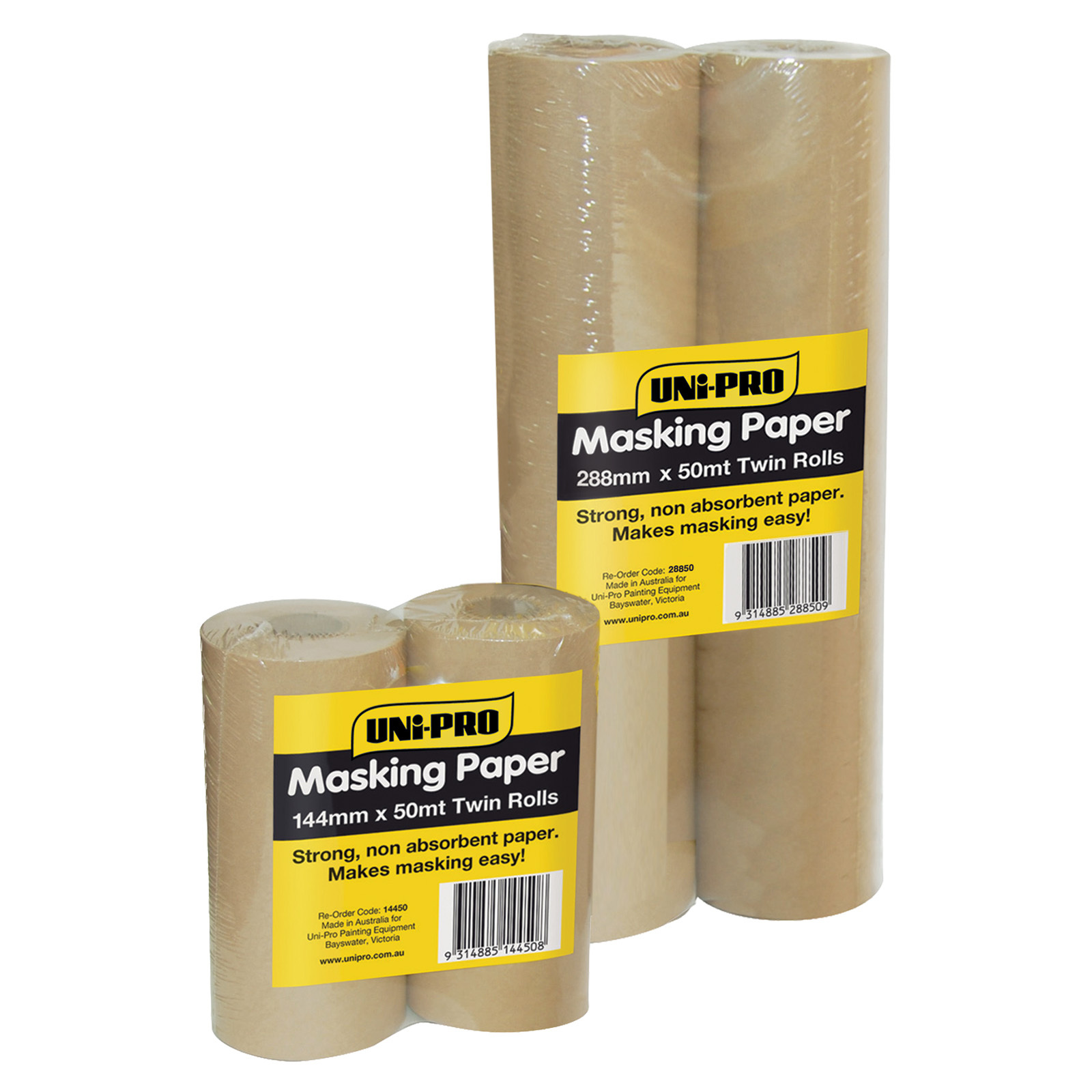 UNi-PRO 288mm x 50m Masking Paper - Twin Pack