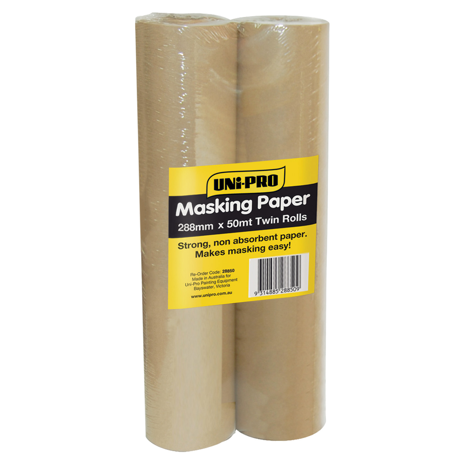 UNi-PRO 288mm x 50m Masking Paper - Twin Pack