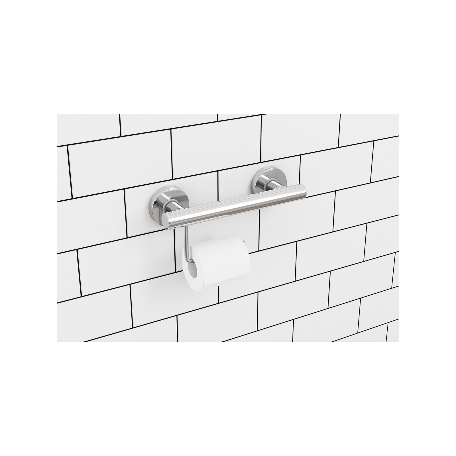 evekare Stainless Steel Toilet Roll Holder Grab Rail 3 evekare Stainless Steel Toilet Roll Holder Grab Rail