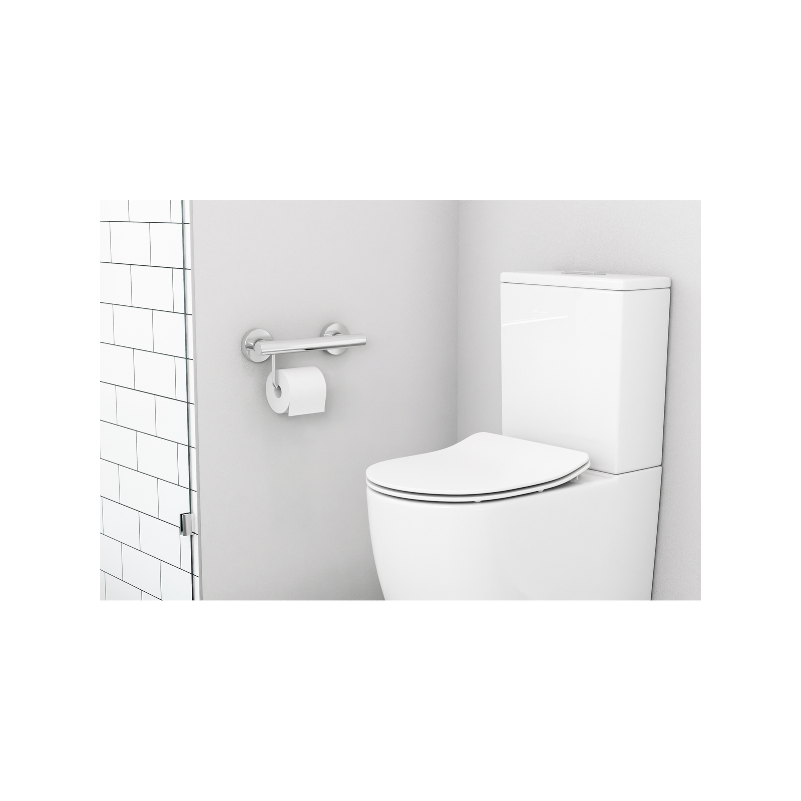 evekare Stainless Steel Toilet Roll Holder Grab Rail 7 evekare Stainless Steel Toilet Roll Holder Grab Rail