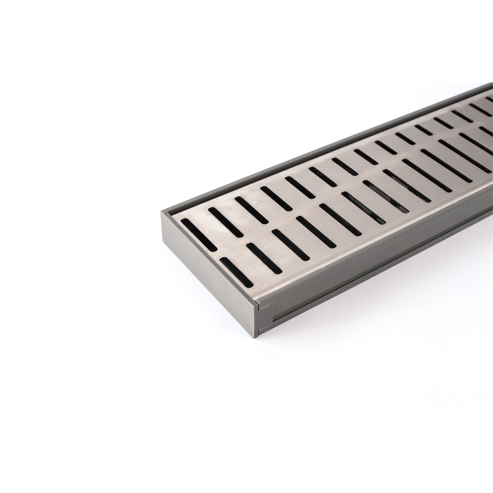 Grates 2 Go 1250mm Grey Flow Pattern Shower Grate Modular Kit