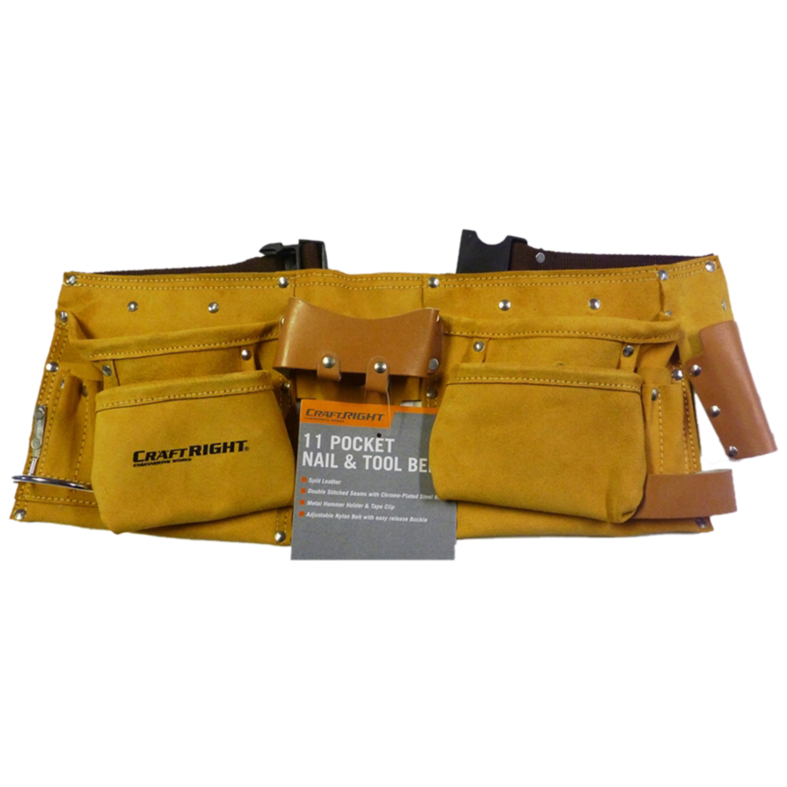 Craftright 11 Pocket Leather Nail And Tool Belt