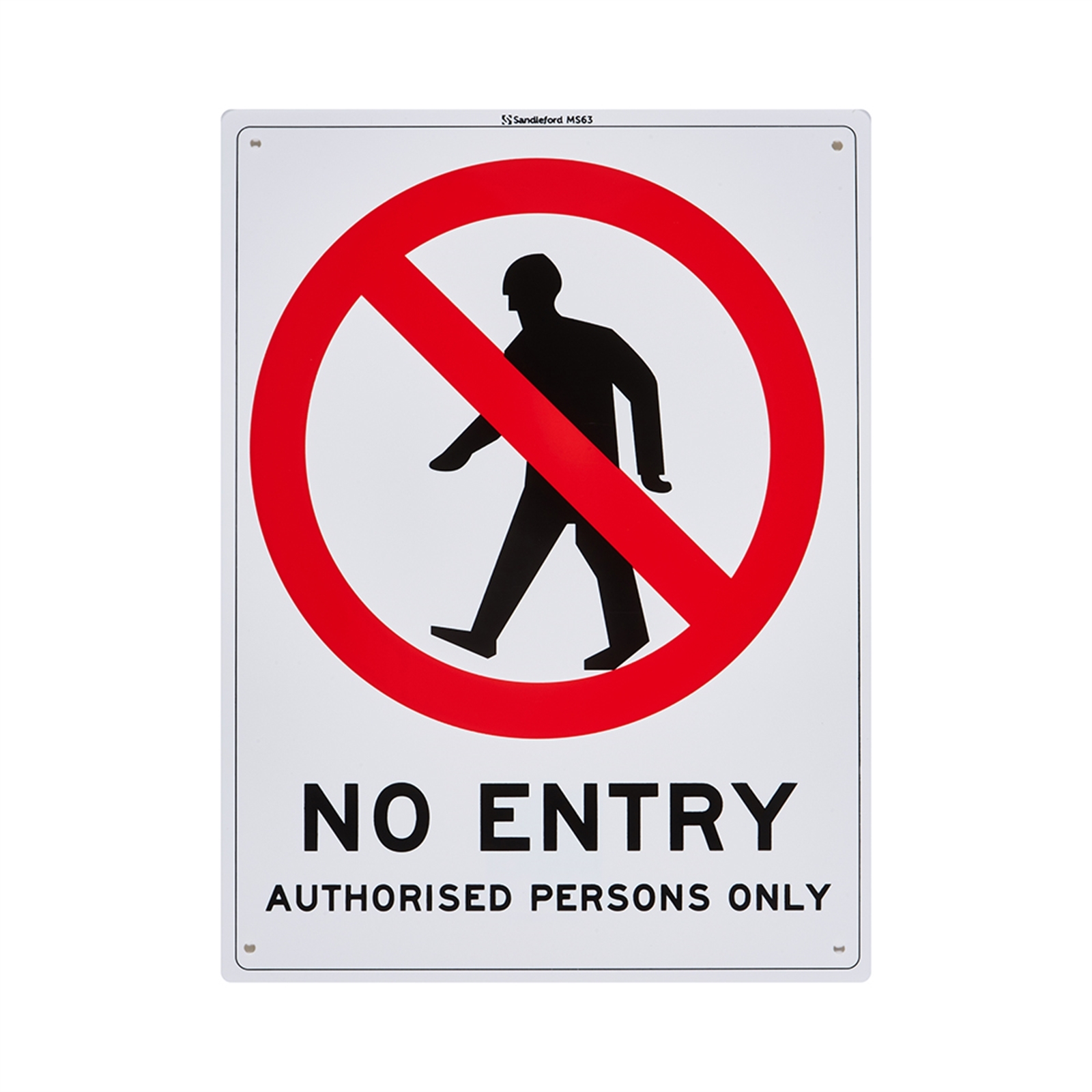 Sandleford 300 x 225mm No Entry Plastic Sign