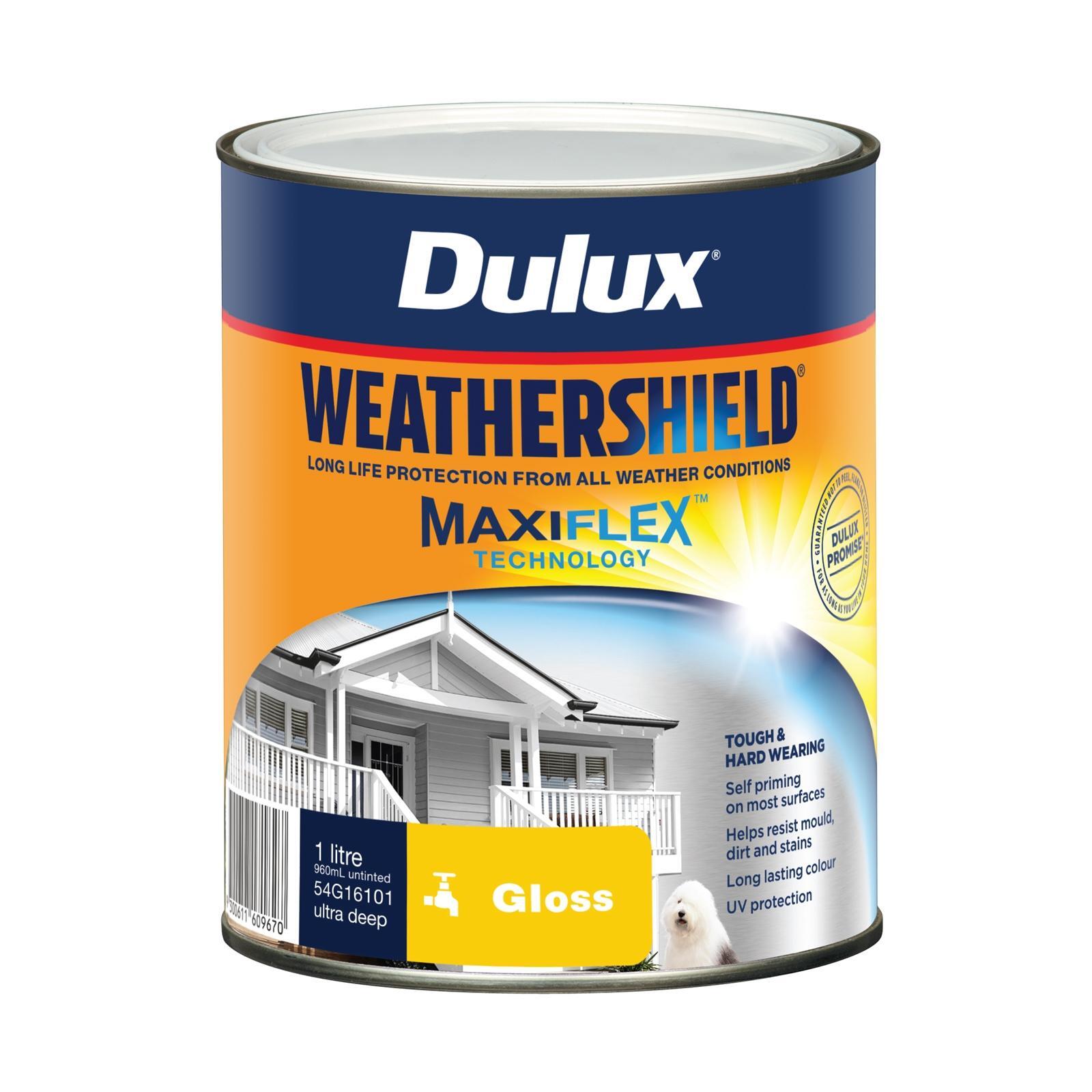 Dulux 1L Ultra Deep Gloss Weathershield Exterior Paint