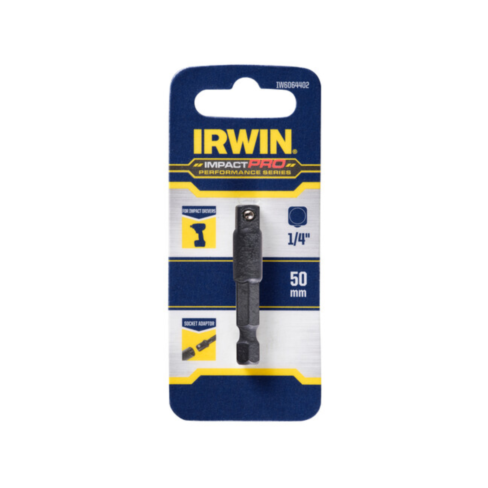 IRWIN 50mm 1/4" Impact Pro Performance Socket Adaptor