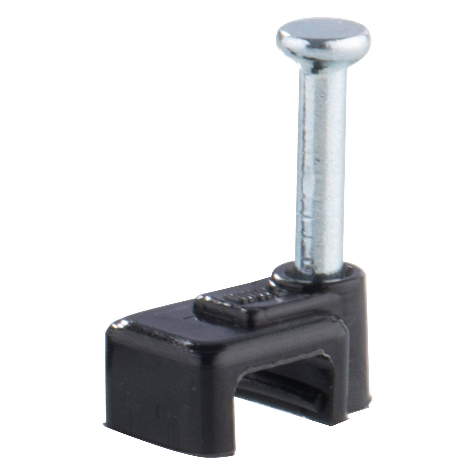 DETA 5mm Black Flat Cable Clips - 20 Pack - Black