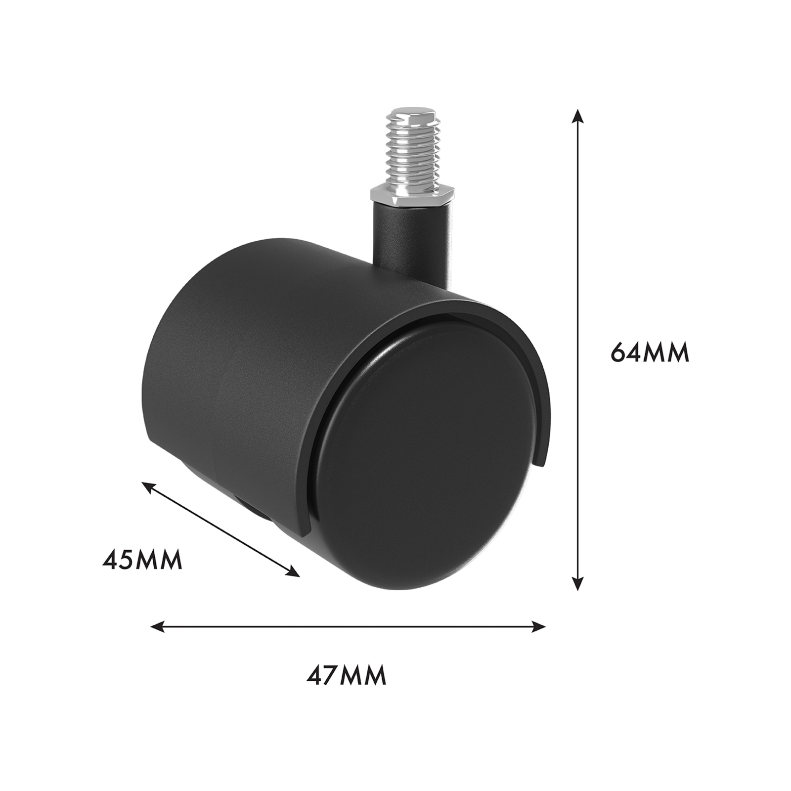 Flexi Storage Home Solutions Black Basket Frame Castors - 4 Pack