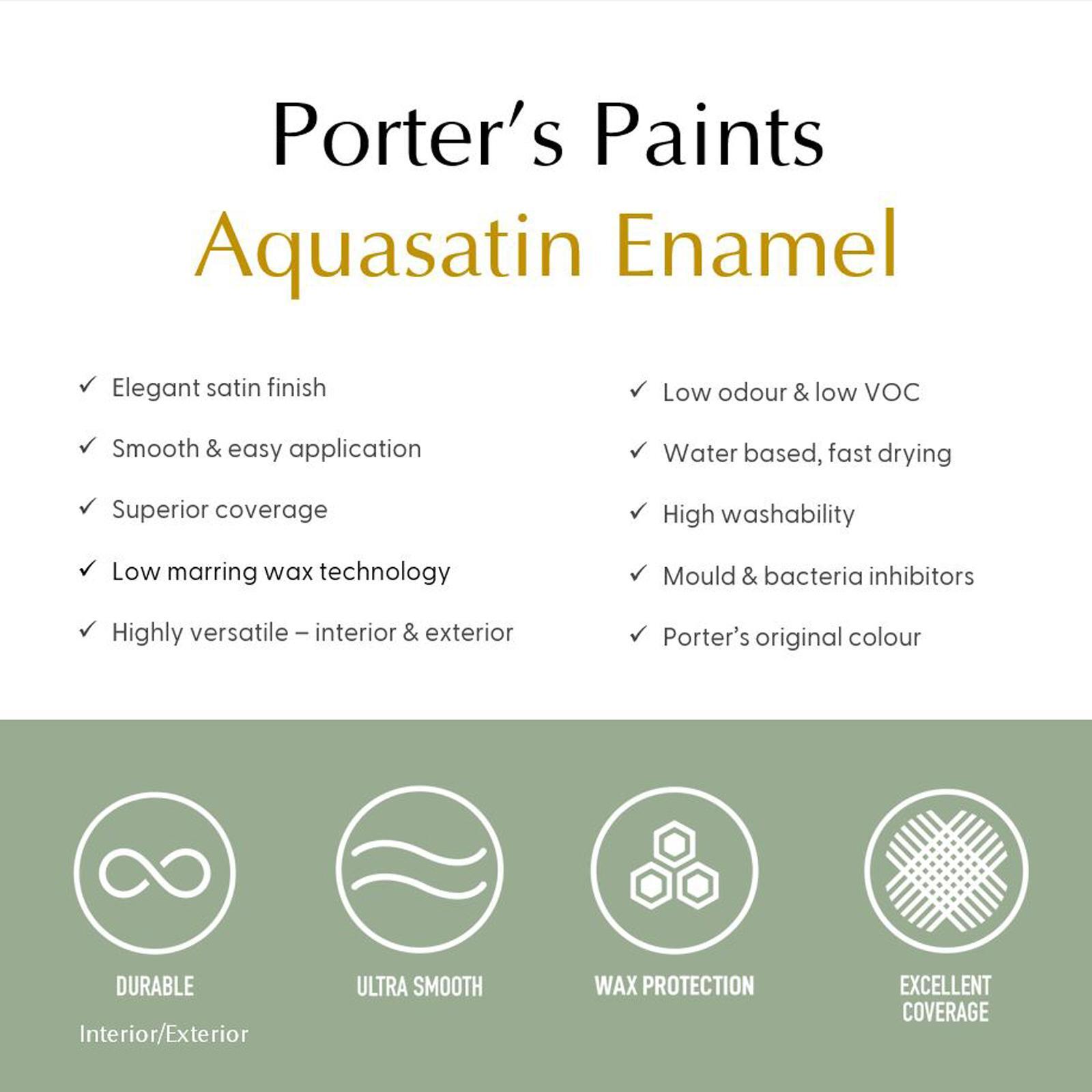 Porter's Paints 4L French Green Aquasatin 4 Porter's Paints 4L French Green Aquasatin
