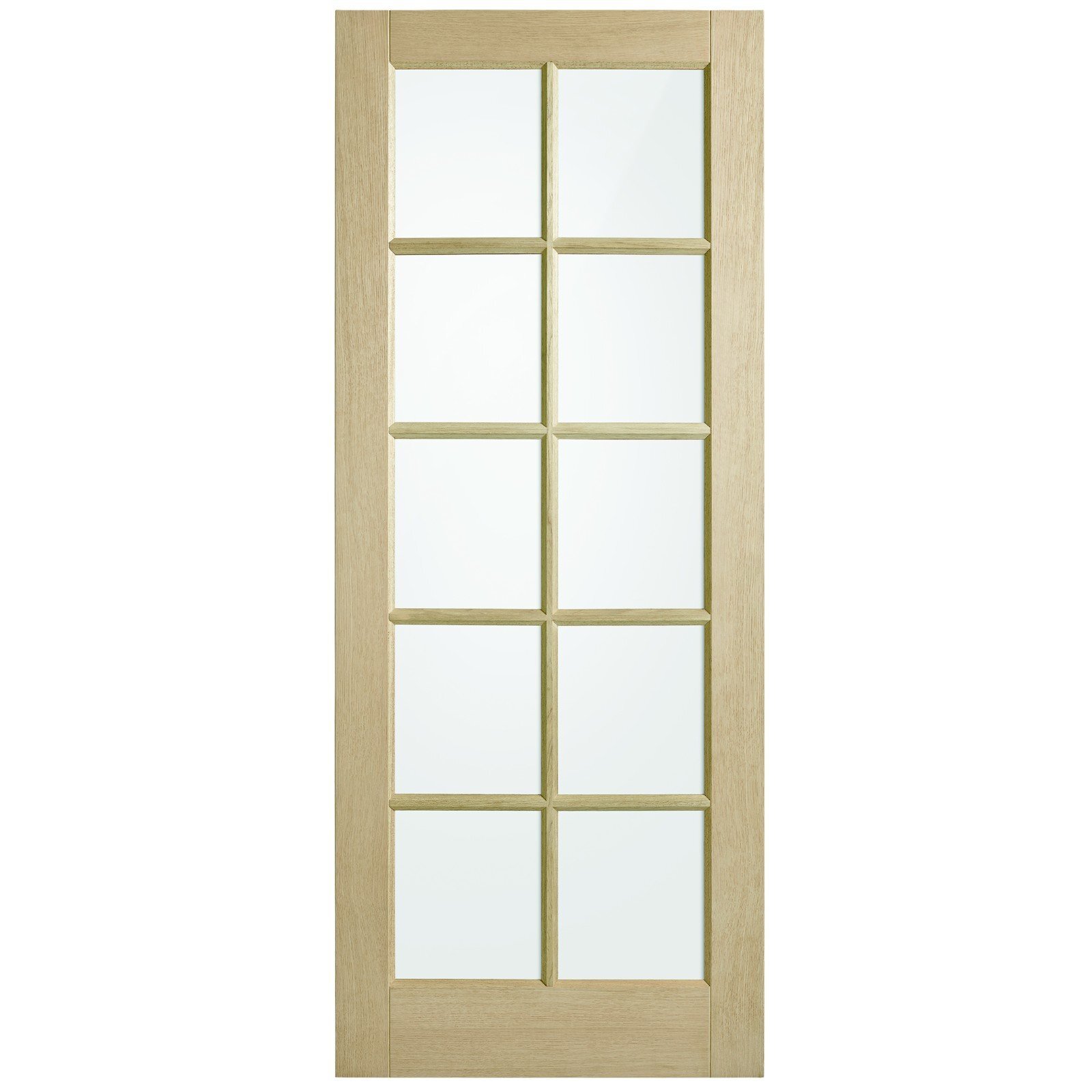Corinthian 2340 x 820 x 40mm Entrance Door Blonde Oak Translucent Glass AWO40G