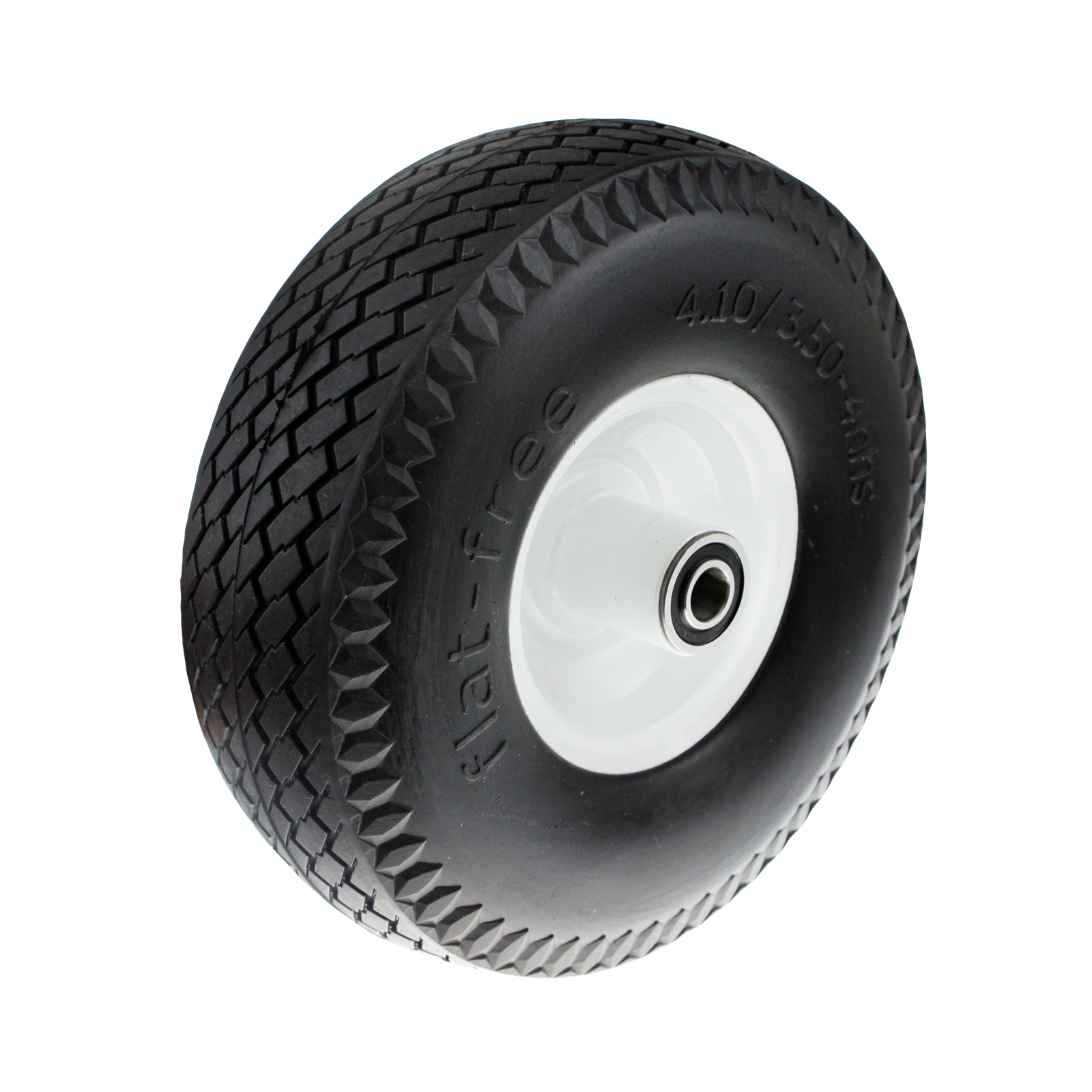 Easyroll 3.5 x 4" Flat Free Puncture Proof Trolley Wheel With 5/8" Axle Diameter