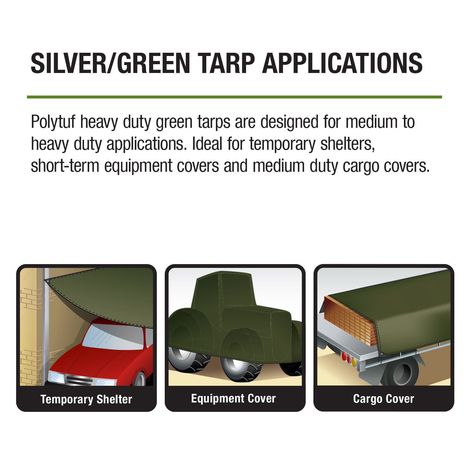 Polytuf 1.8 x 2.4m Heavy Duty Tarpaulin