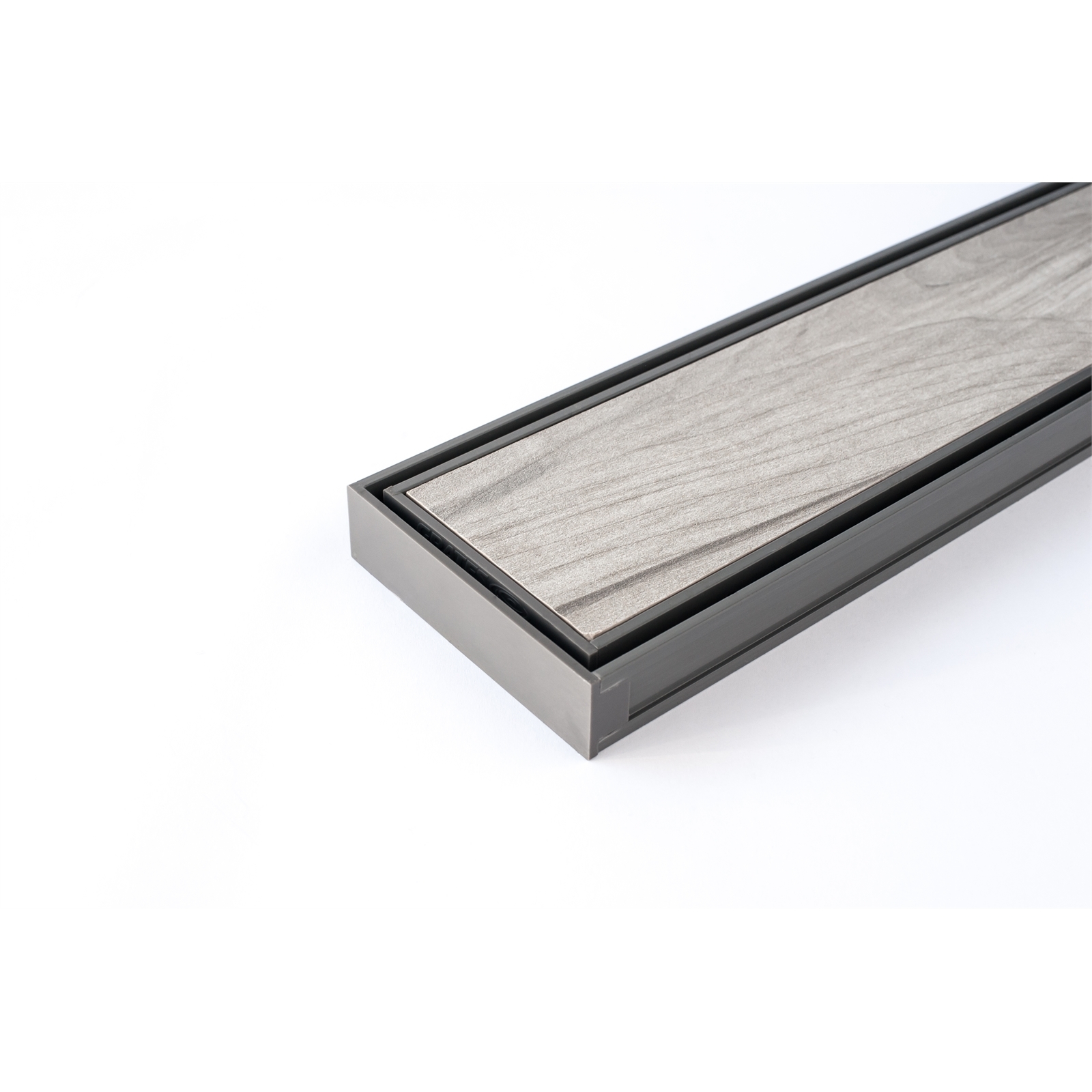 Grates 2 Go 1250mm Grey Tile Insert Shower Grate Modular Kit