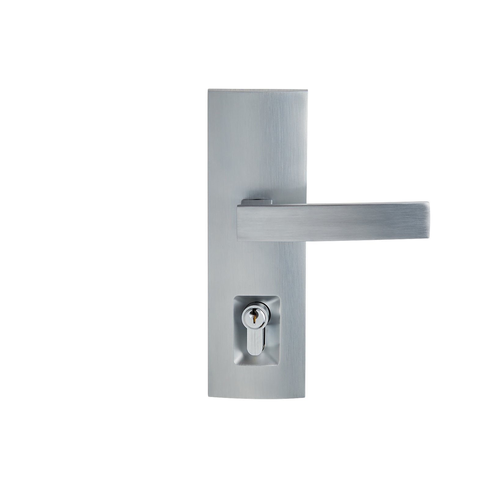 Delf Trade Satin Chrome Linear Secure Entrance Lever Set