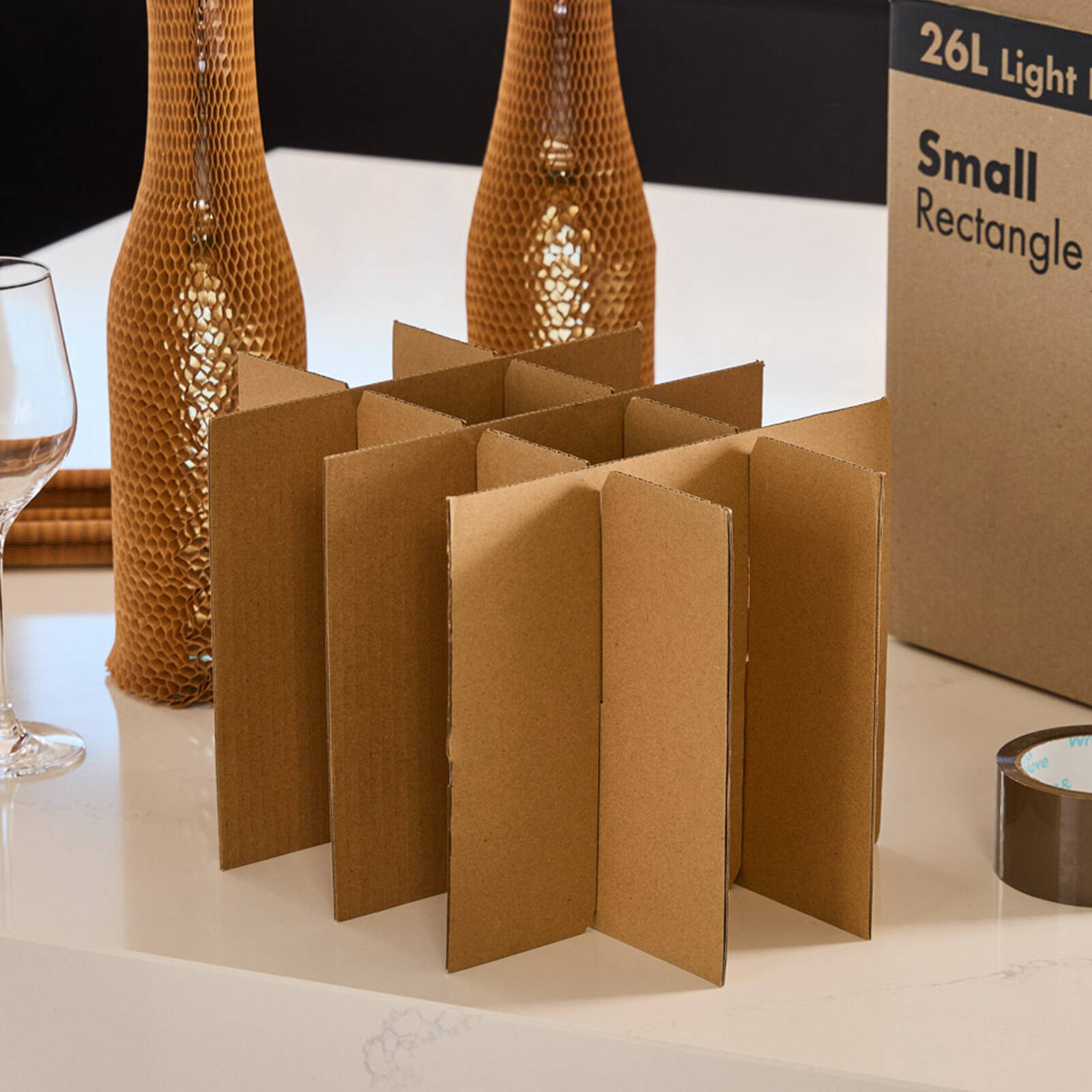 Wrap & Move 240 x 325 x 200mm 12 Bottle Wine Divider Carton Insert