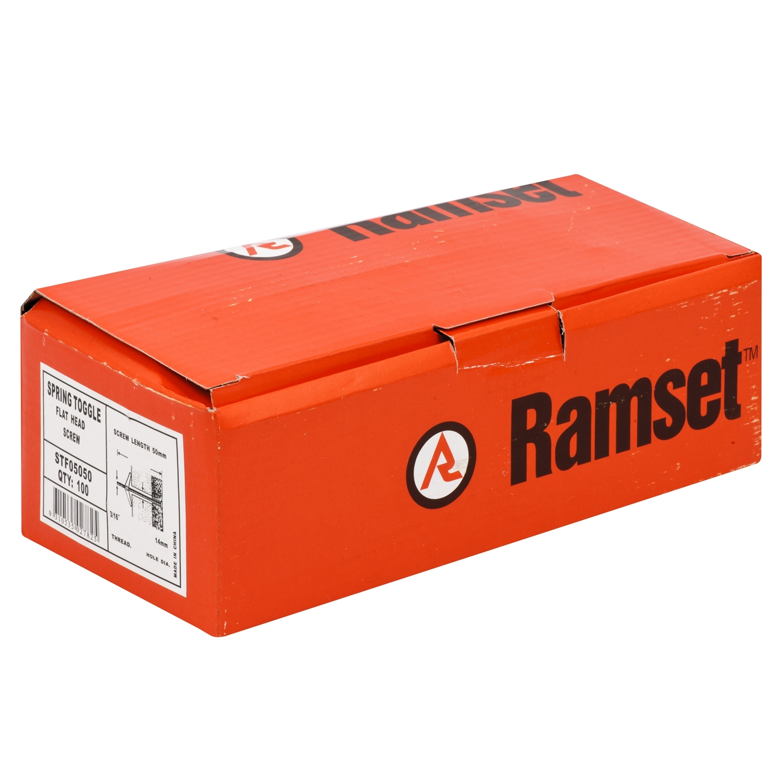 Ramset 3 / 16" x 50mm Flat Head Spring Toggle Screws - 20 Pack