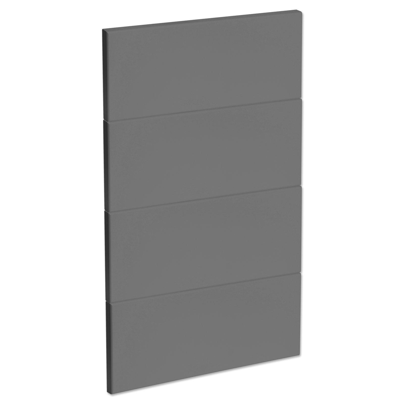 Kaboodle 450mm Smoked Grey Modern 4 Drawer Panels - Modern