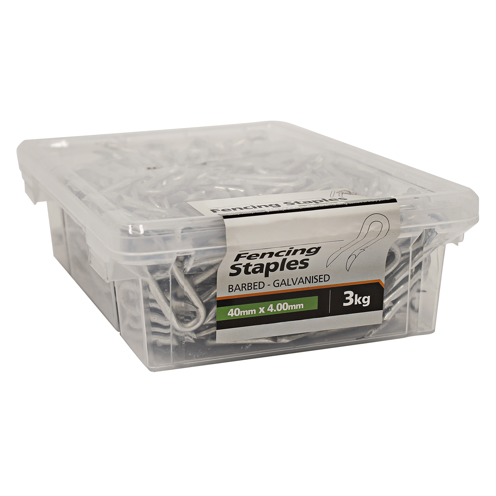 Whites 40 x 4.0mm Fencing Accessory Rural Barbed Staples - 3kg Box