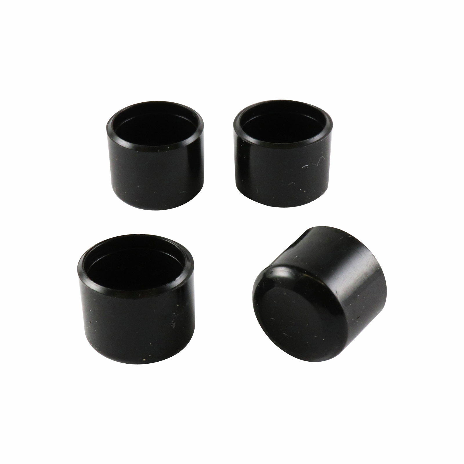 Surface Gard 16mm Black Round Plastic External Chair Tip - 4 Pack