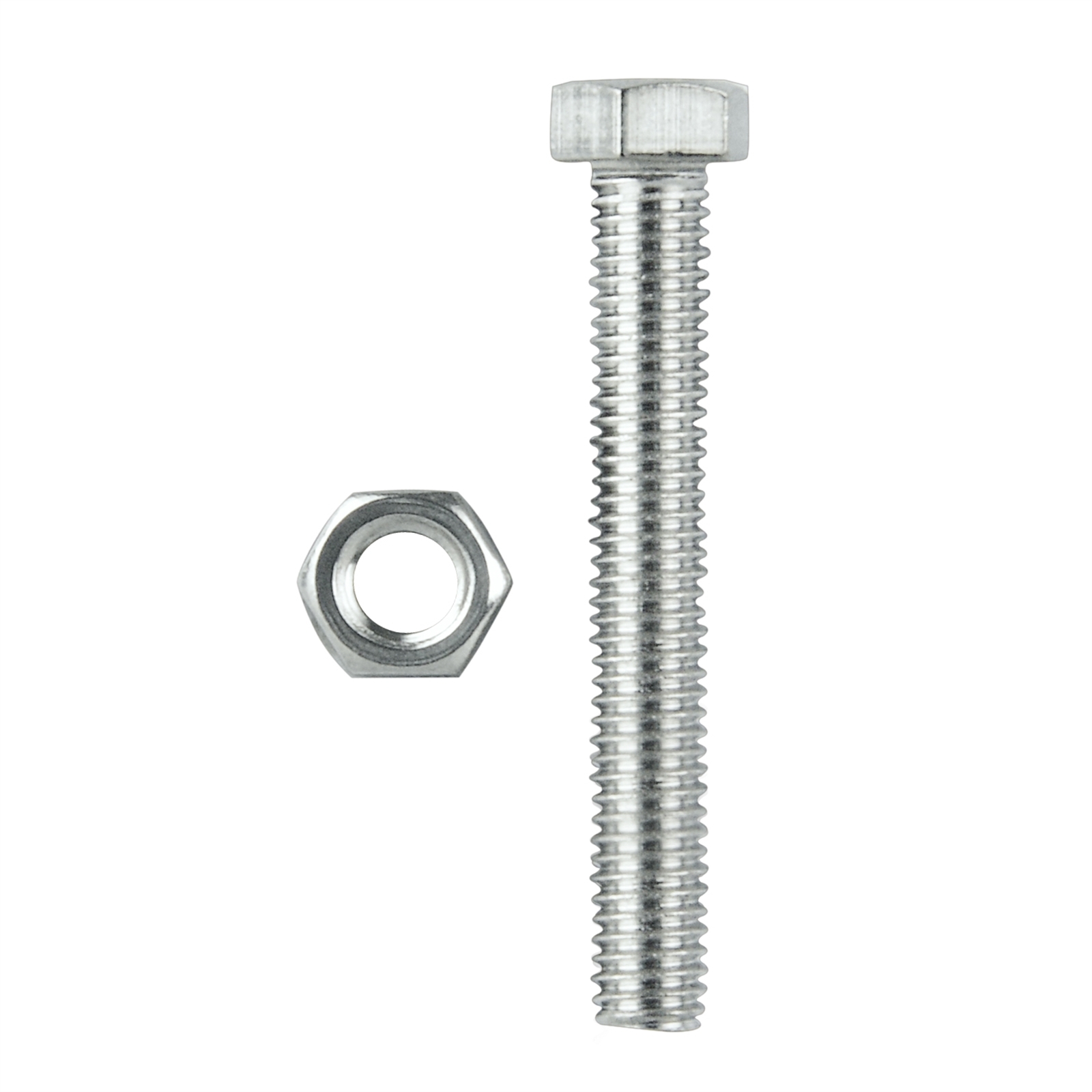 Pinnacle M10 x 100mm Stainless Steel Hex Bolt And Nut - 2 Pack