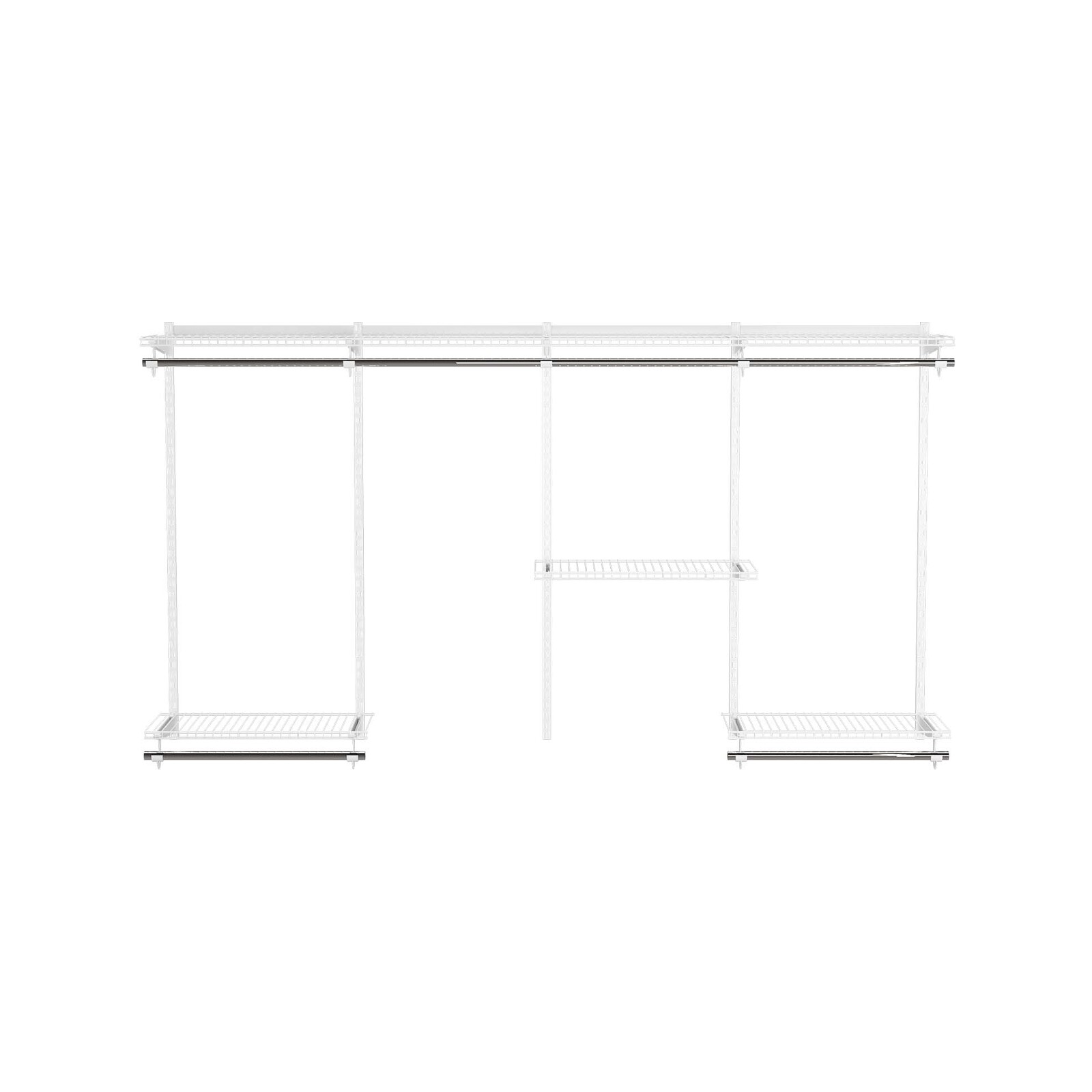 Flexi Storage Home Solutions 2400mm White Double Slot Wardrobe Starter Kit 3 Flexi Storage Home Solutions 2400mm White Double Slot Wardrobe Starter Kit
