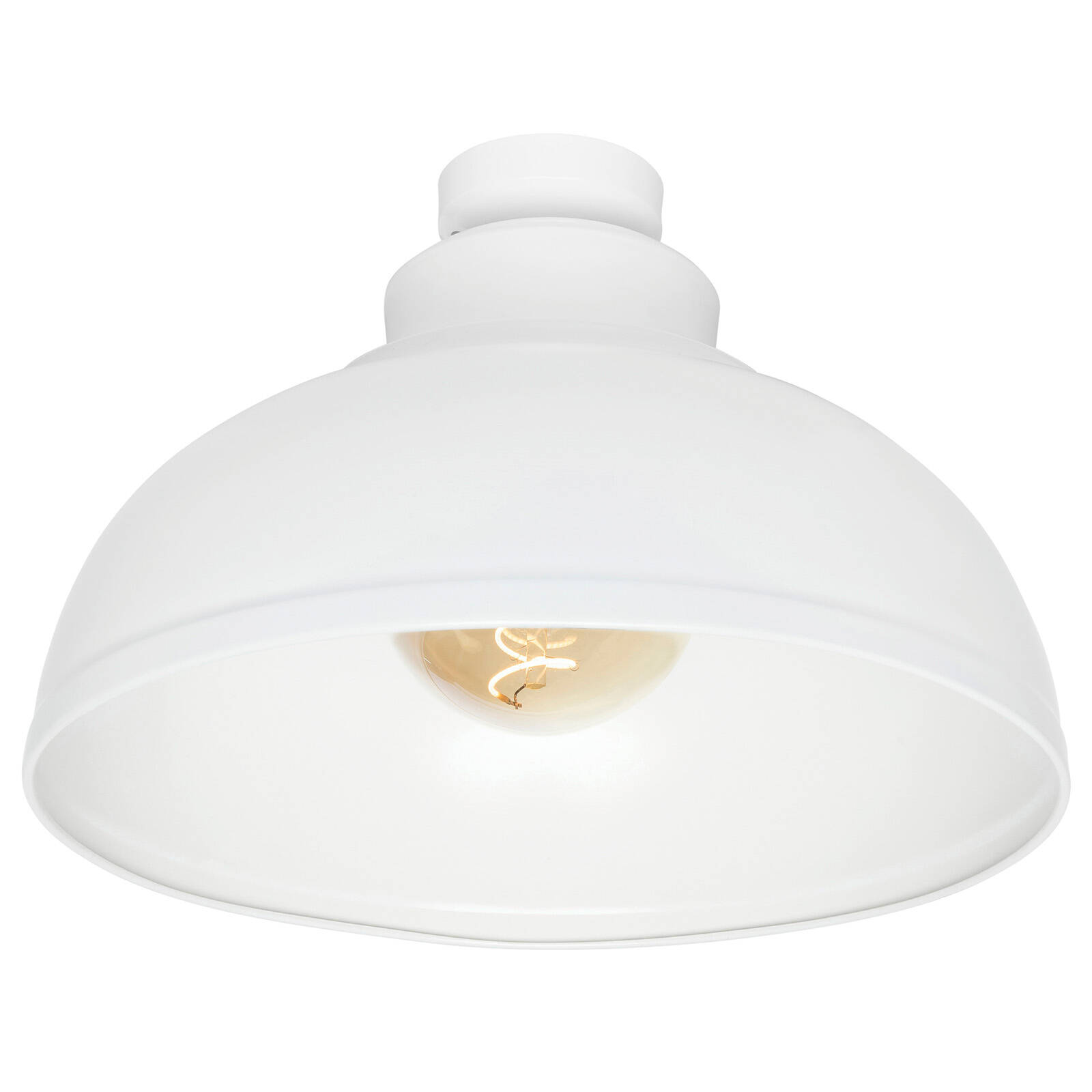 Brilliant 28cm White Matt Foundry DIY Install Batten Fix Light Shade