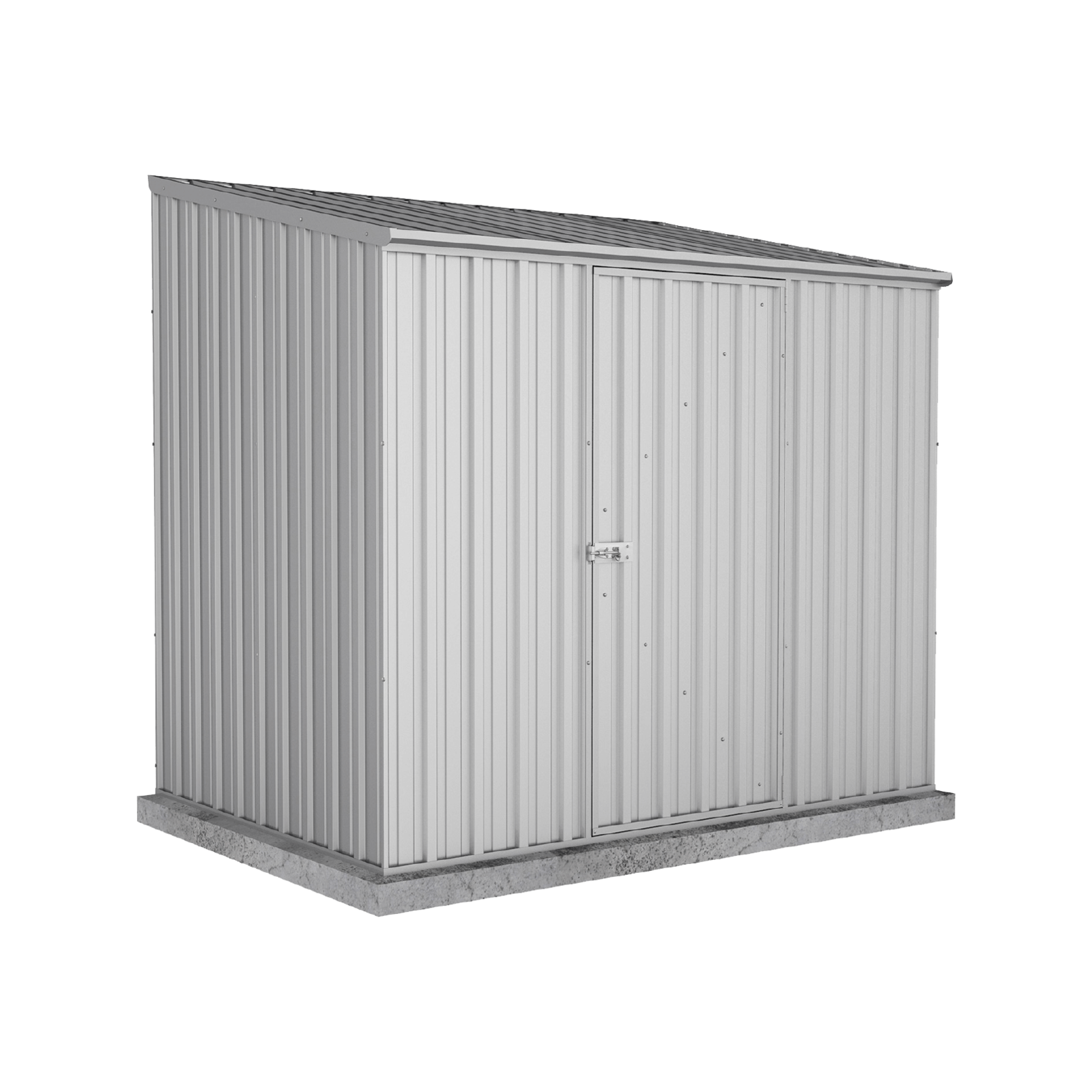 Absco Sheds 2.26 x 1.52 x 2.08m Space Saver Single Door Garden Shed - Zincalume