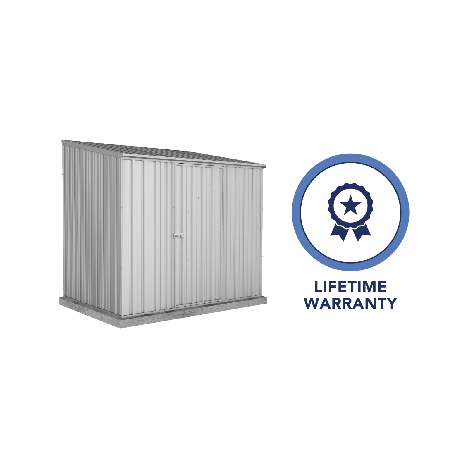 Absco Sheds 2.26 x 1.52 x 2.08m Space Saver Single Door Garden Shed - Zincalume 4 Absco Sheds 2.26 x 1.52 x 2.08m Space Saver Single Door Garden Shed - Zincalume