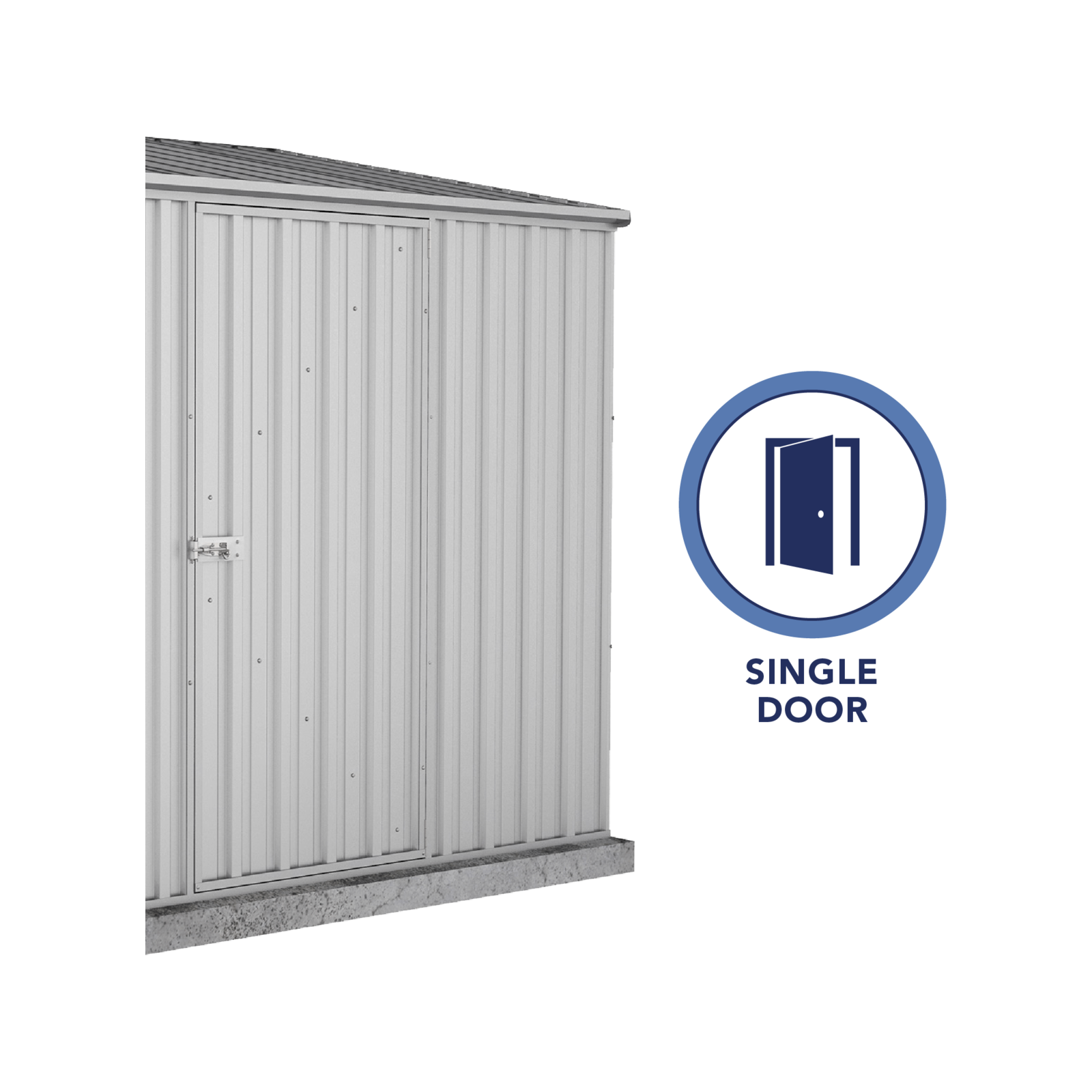 Absco Sheds 2.26 x 1.52 x 2.08m Space Saver Single Door Garden Shed - Zincalume 5 Absco Sheds 2.26 x 1.52 x 2.08m Space Saver Single Door Garden Shed - Zincalume