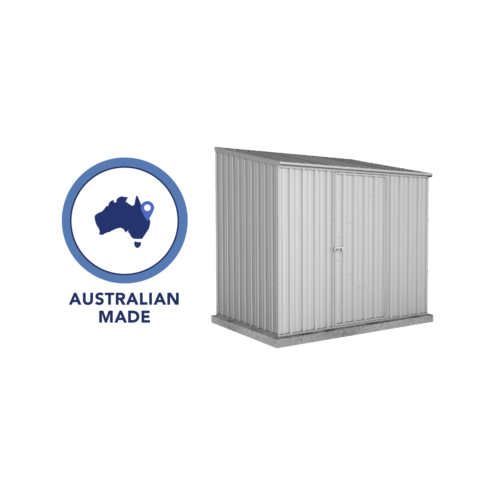 Absco Sheds 2.26 x 1.52 x 2.08m Space Saver Single Door Garden Shed - Zincalume 8 Absco Sheds 2.26 x 1.52 x 2.08m Space Saver Single Door Garden Shed - Zincalume