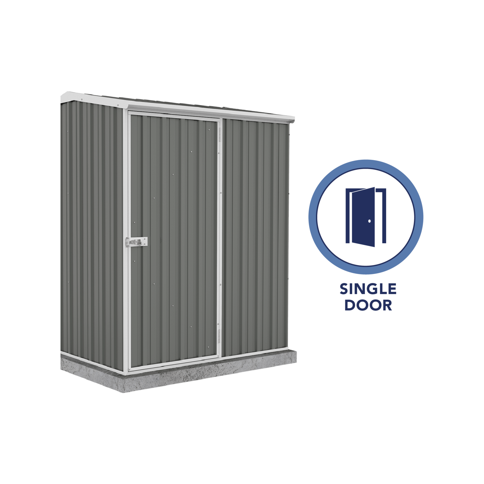 Absco Sheds 1.52 x 1.52 x 1.95m Woodland Grey Premier Single Door Garden Shed 4 Absco Sheds 1.52 x 1.52 x 1.95m Woodland Grey Premier Single Door Garden Shed
