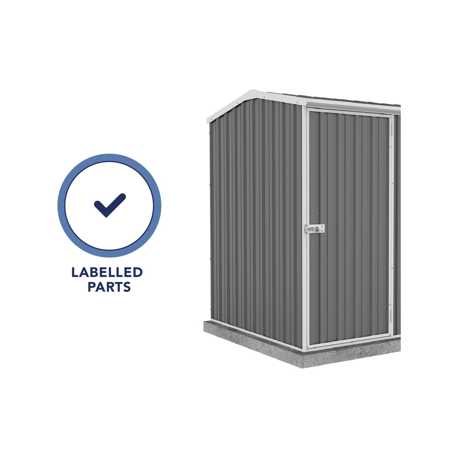 Absco Sheds 1.52 x 1.52 x 1.95m Woodland Grey Premier Single Door Garden Shed 5 Absco Sheds 1.52 x 1.52 x 1.95m Woodland Grey Premier Single Door Garden Shed