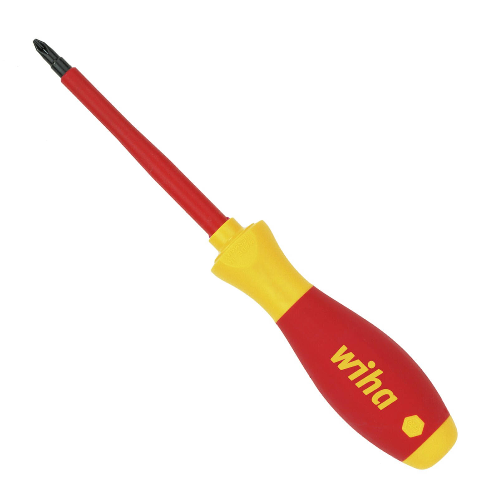 Wiha PH No.2 100mm VDE Softfinish Phillips Screwdriver Insulated Electricians Blade