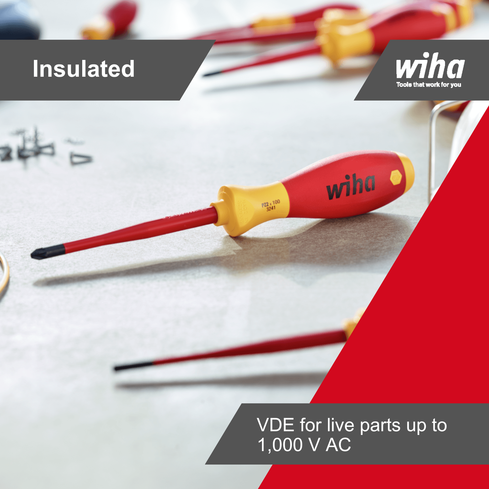 Wiha PH No.2 100mm VDE Softfinish Phillips Screwdriver Insulated Electricians Blade 5 Wiha PH No.2 100mm VDE Softfinish Phillips Screwdriver Insulated Electricians Blade