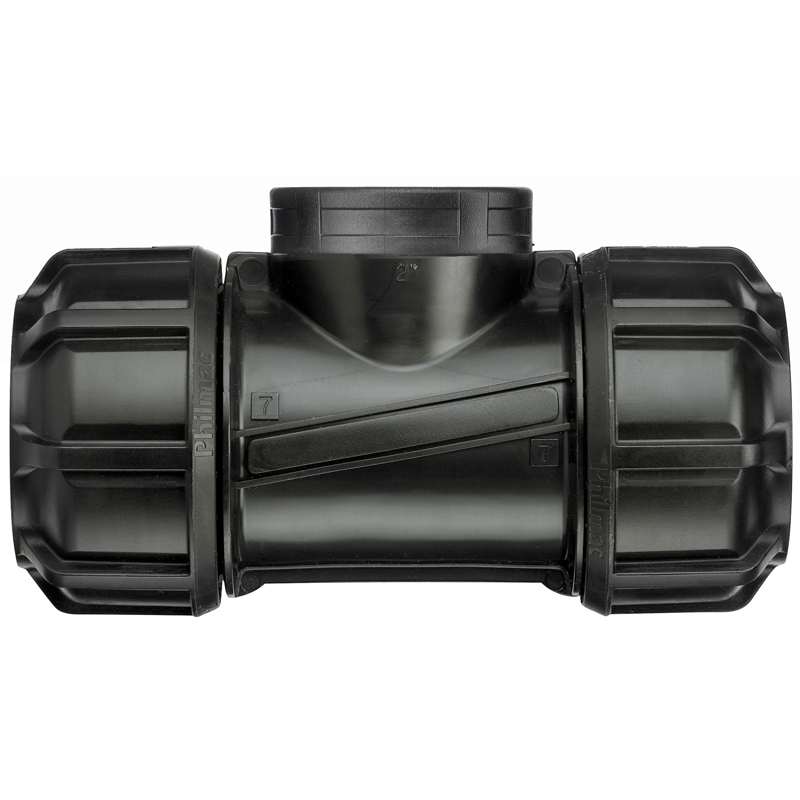 Philmac Metric 32mm x 32mm x 1-1/4" Poly x Poly x FI BSP Pipe Tee