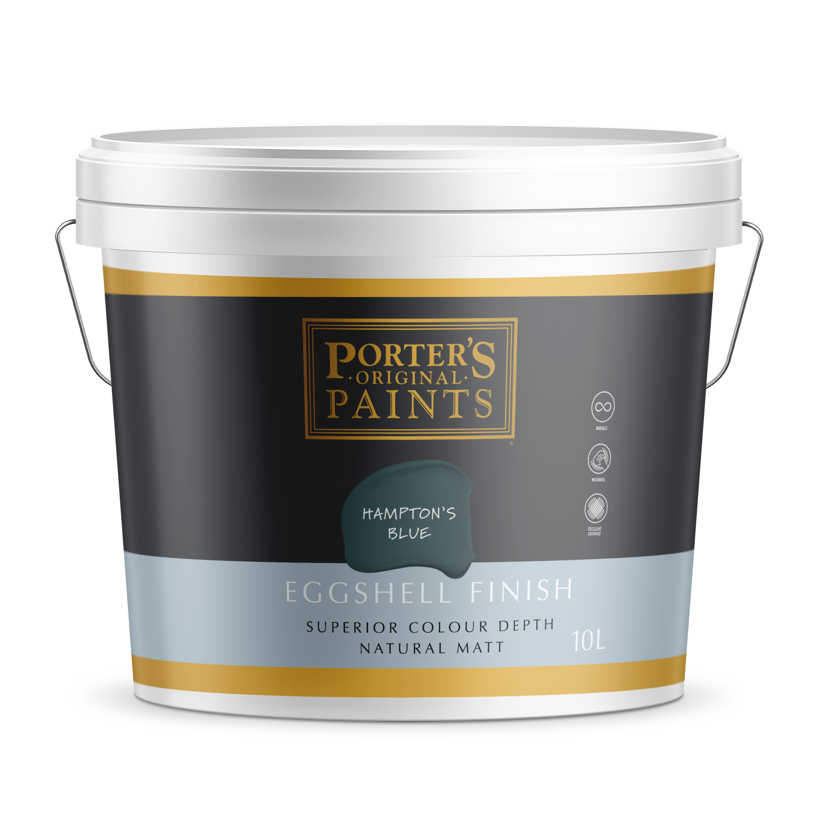 Porter's Paints 10L Hamptons Blue Eggshell Finish